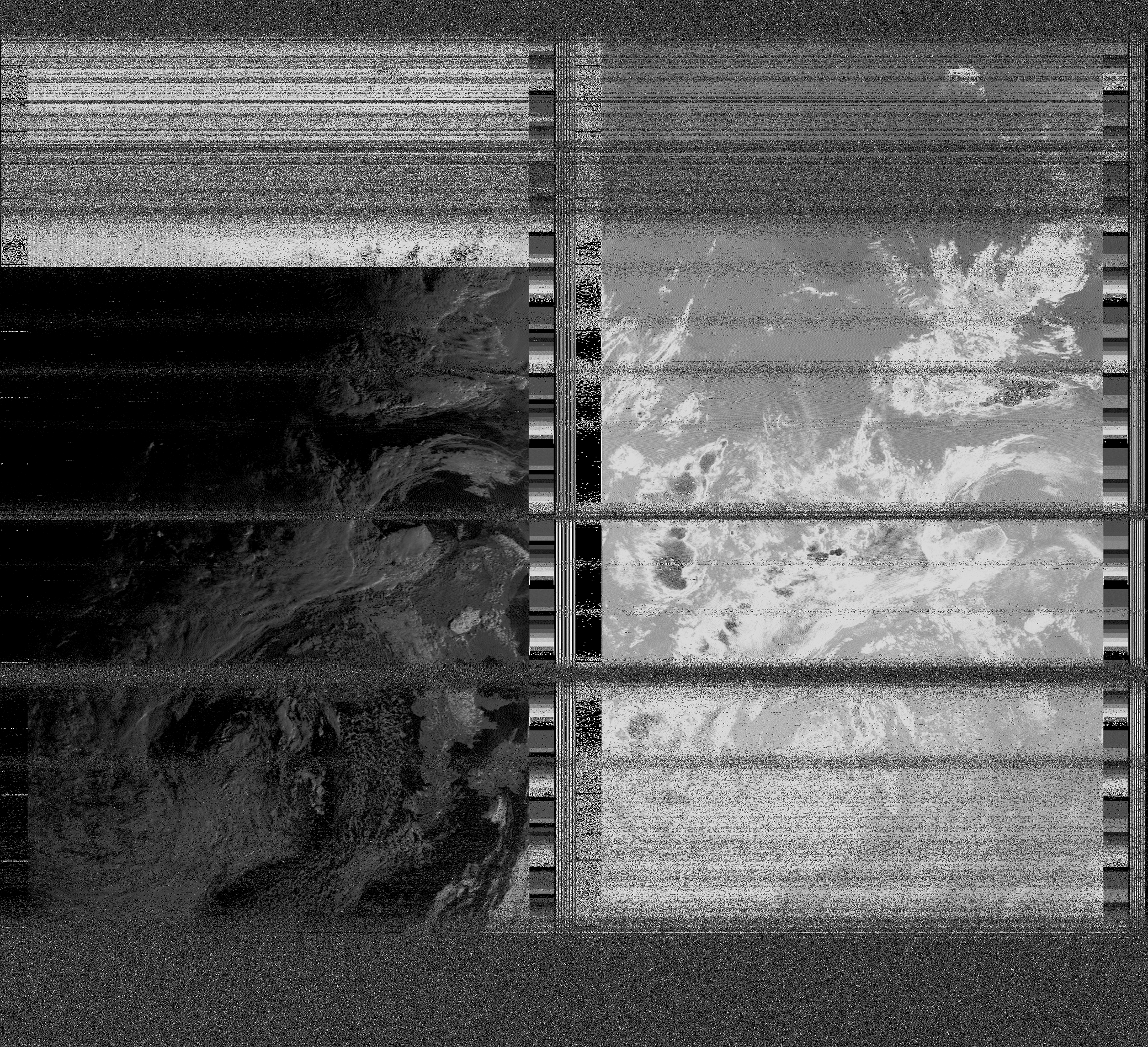 Pristine output with telemetry data withut cropping. Pristine images are
unenhanced, but normalised to produce images which represent,
as best as the software is able to, the original digital data. No attempt is made to temperature
normalise IR images. Disables gamma, sharpening, rotation, and other enhancements.
