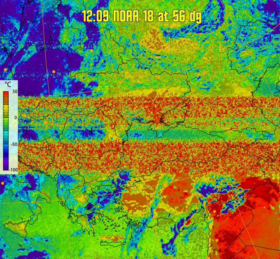 therm:
Produces a false colour image from NOAA APT images based on temperature.
Provides a good way of visualising cloud temperatures.