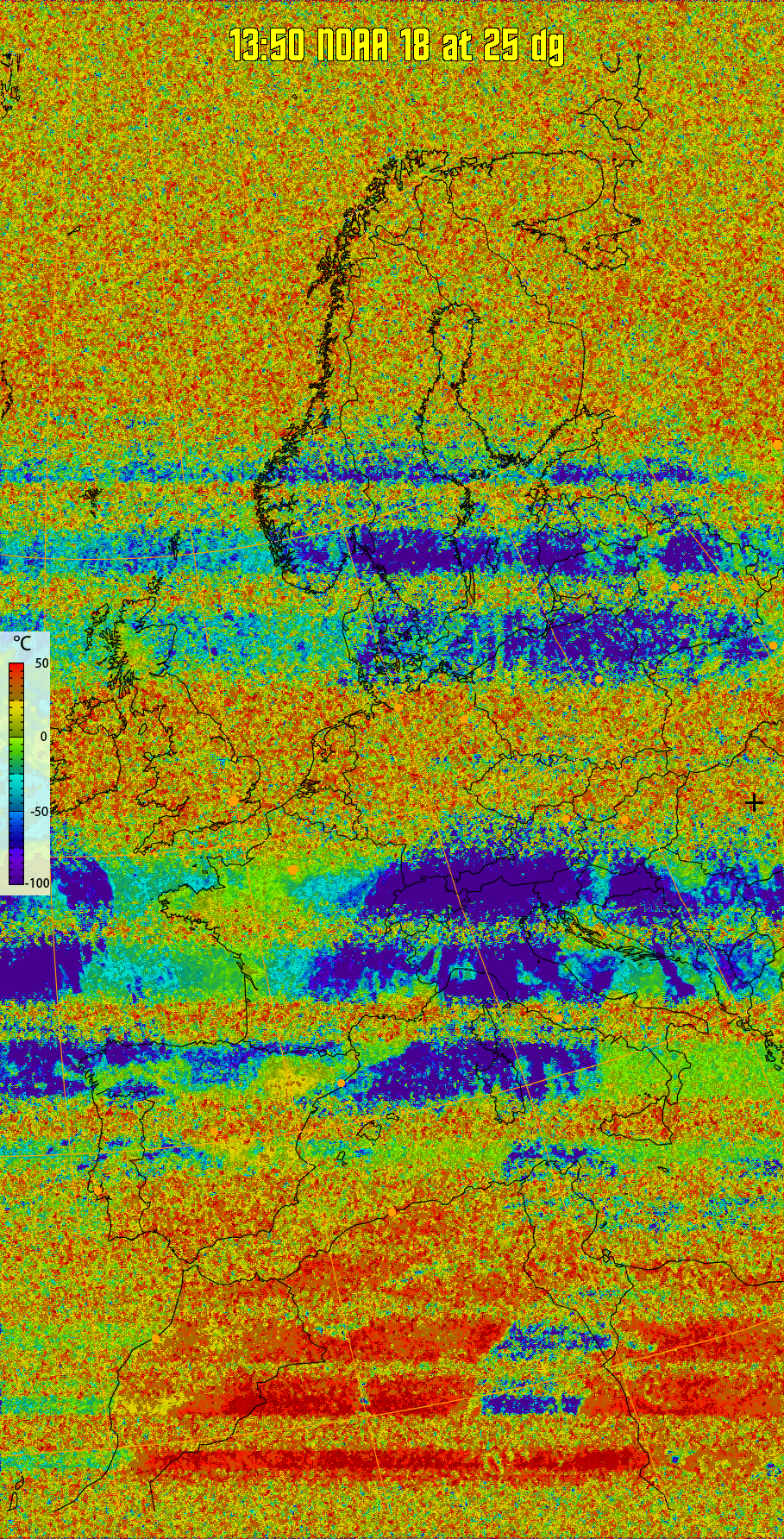 therm:
Produces a false colour image from NOAA APT images based on temperature.
Provides a good way of visualising cloud temperatures.