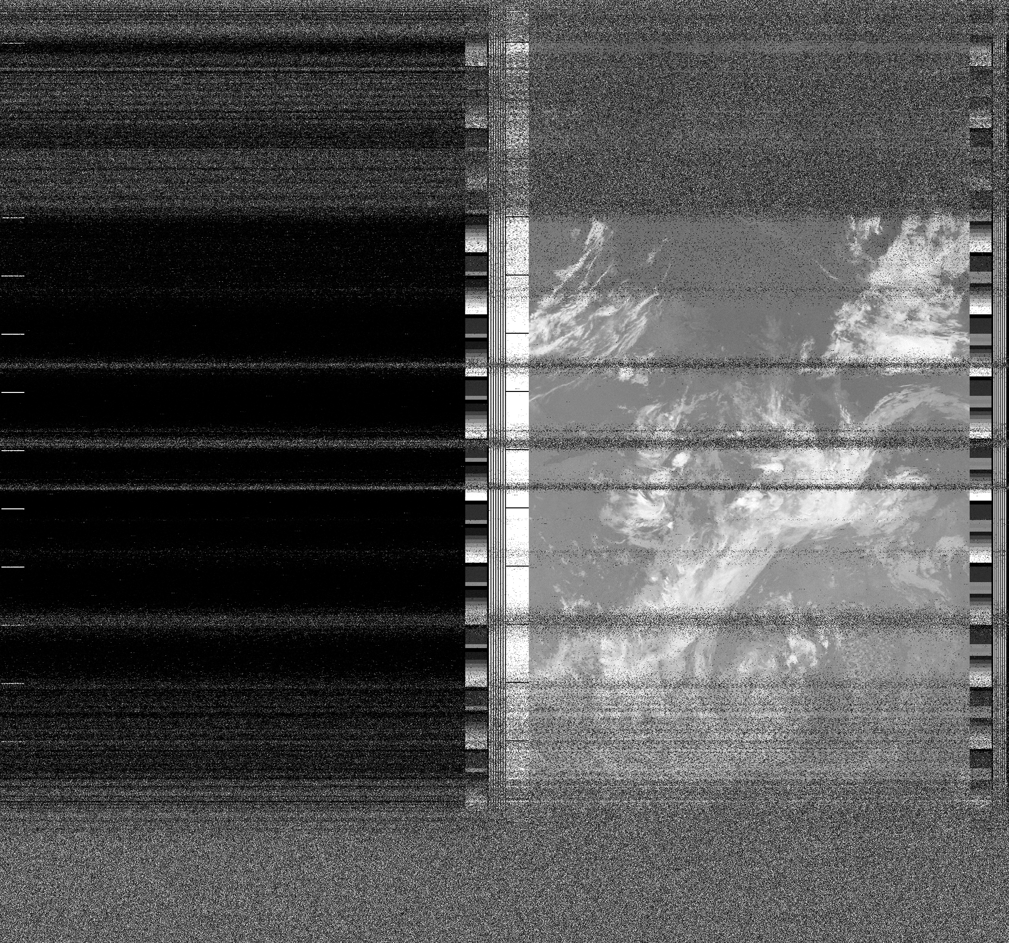 Pristine output with telemetry data withut cropping. Pristine images are
unenhanced, but normalised to produce images which represent,
as best as the software is able to, the original digital data. No attempt is made to temperature
normalise IR images. Disables gamma, sharpening, rotation, and other enhancements.