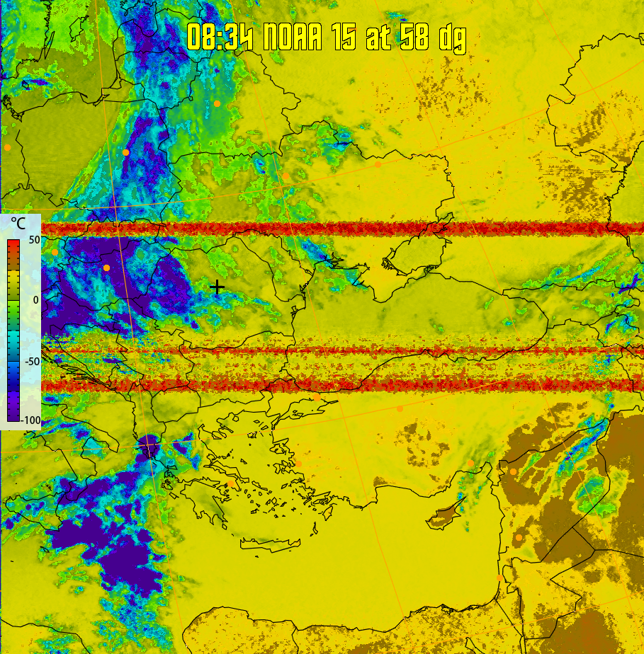 therm:
Produces a false colour image from NOAA APT images based on temperature.
Provides a good way of visualising cloud temperatures.