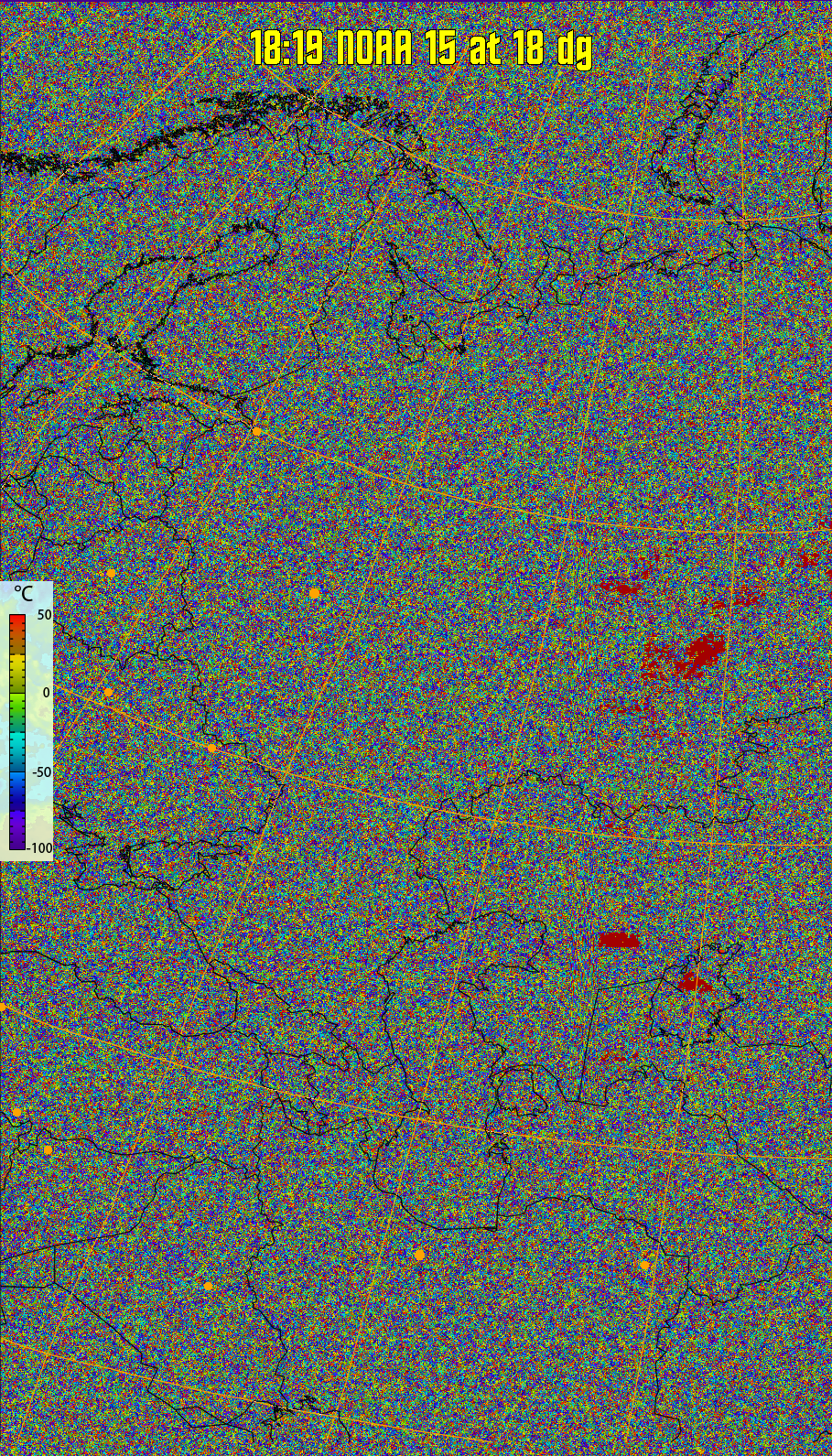 therm:
Produces a false colour image from NOAA APT images based on temperature.
Provides a good way of visualising cloud temperatures.