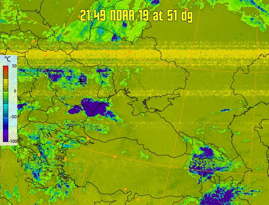 therm:
Produces a false colour image from NOAA APT images based on temperature.
Provides a good way of visualising cloud temperatures.
