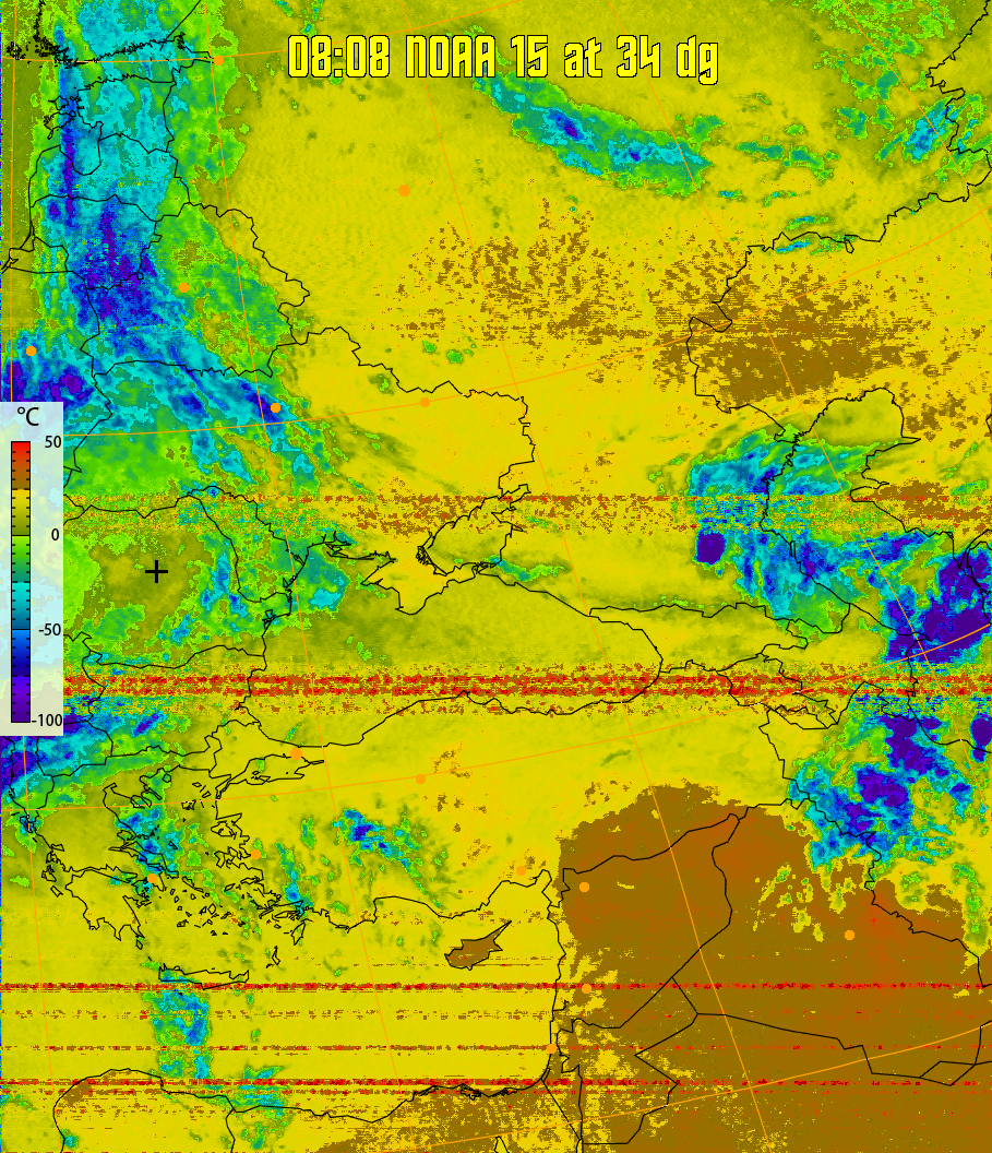 therm:
Produces a false colour image from NOAA APT images based on temperature.
Provides a good way of visualising cloud temperatures.