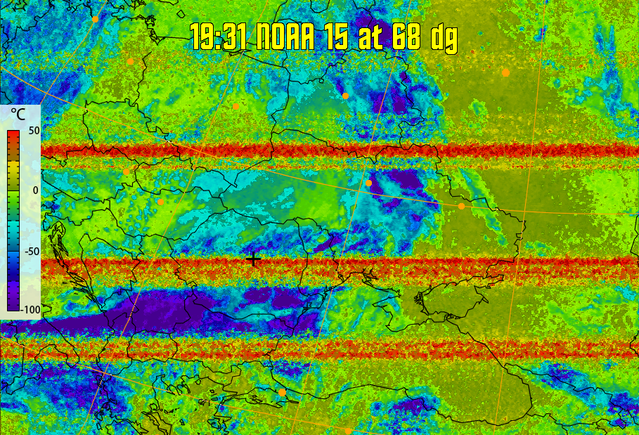 therm:
Produces a false colour image from NOAA APT images based on temperature.
Provides a good way of visualising cloud temperatures.