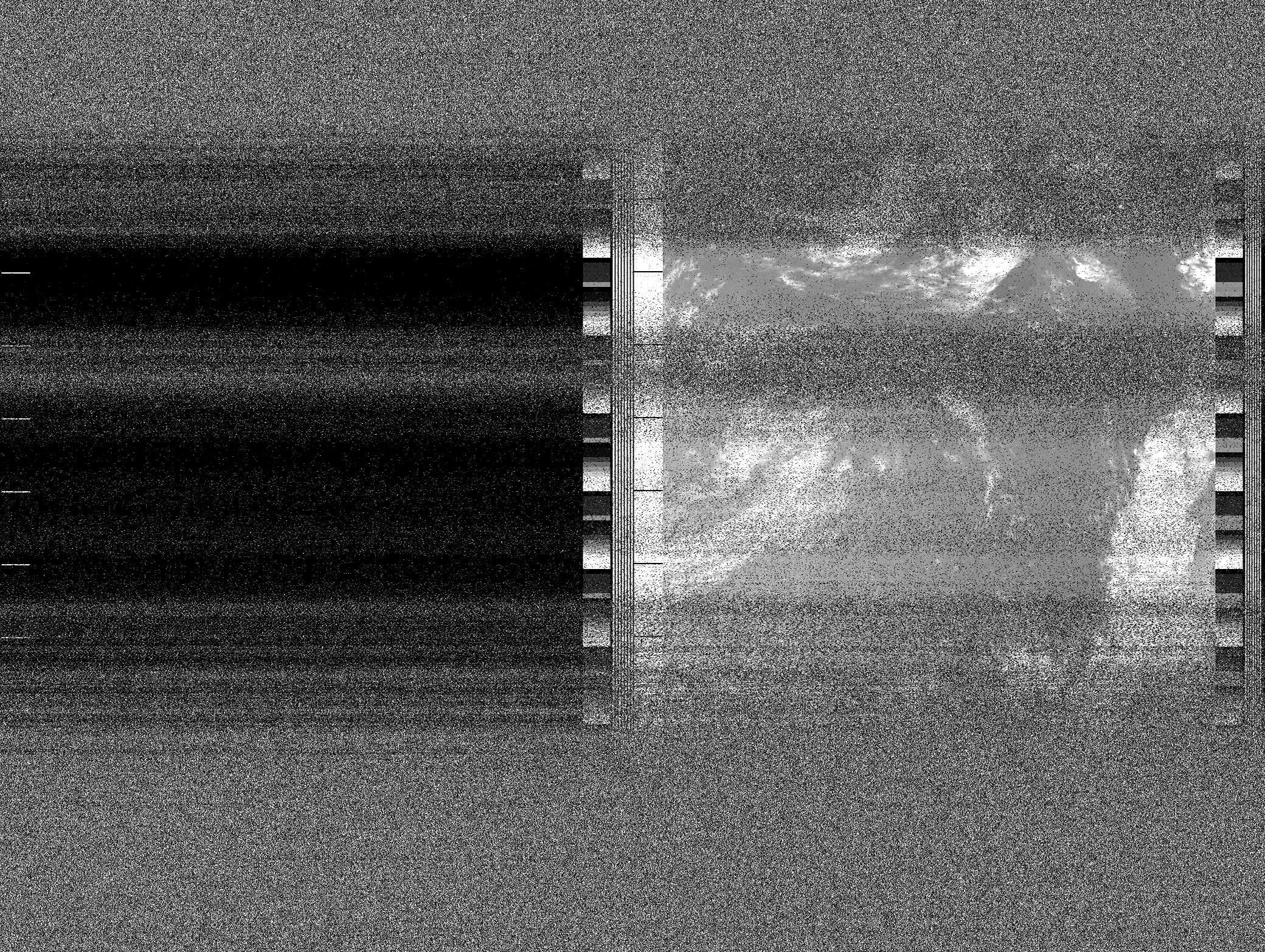 Pristine output with telemetry data withut cropping. Pristine images are
unenhanced, but normalised to produce images which represent,
as best as the software is able to, the original digital data. No attempt is made to temperature
normalise IR images. Disables gamma, sharpening, rotation, and other enhancements.