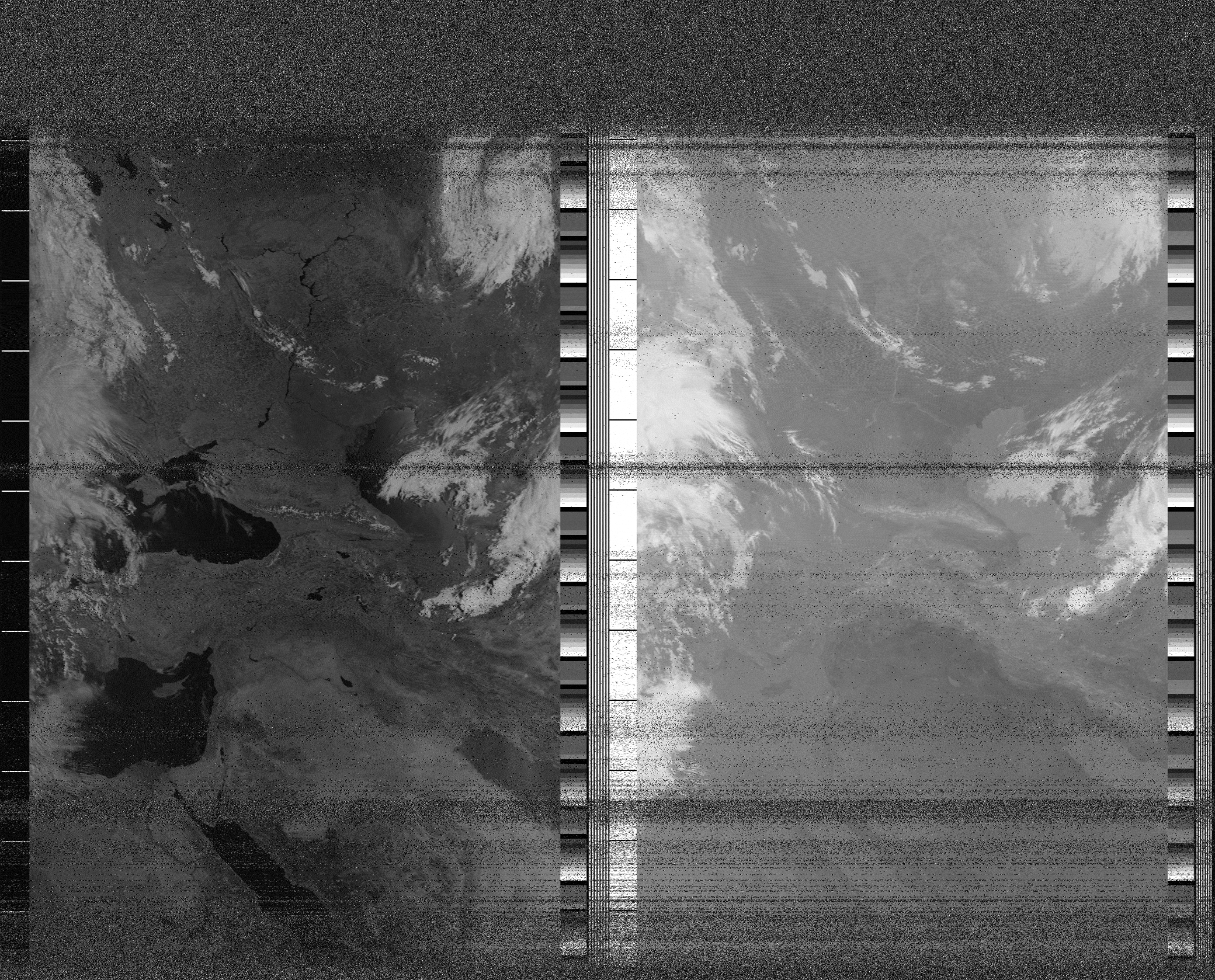 Pristine output with telemetry data withut cropping. Pristine images are
unenhanced, but normalised to produce images which represent,
as best as the software is able to, the original digital data. No attempt is made to temperature
normalise IR images. Disables gamma, sharpening, rotation, and other enhancements.