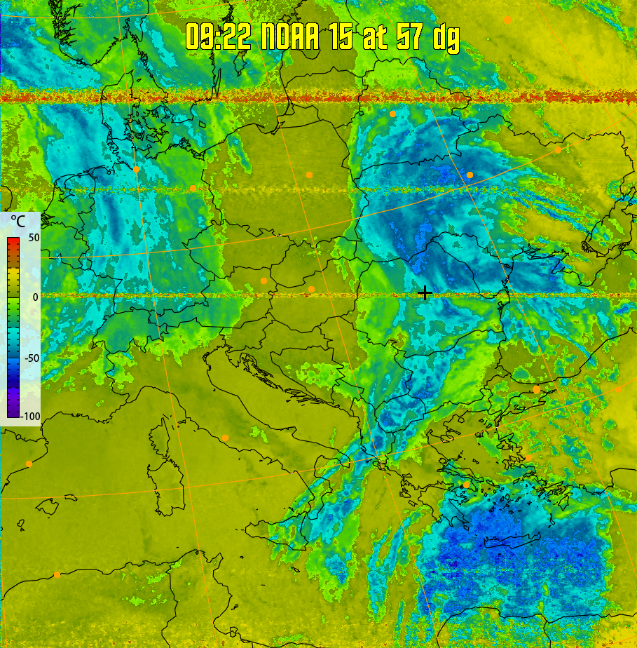 therm:
Produces a false colour image from NOAA APT images based on temperature.
Provides a good way of visualising cloud temperatures.