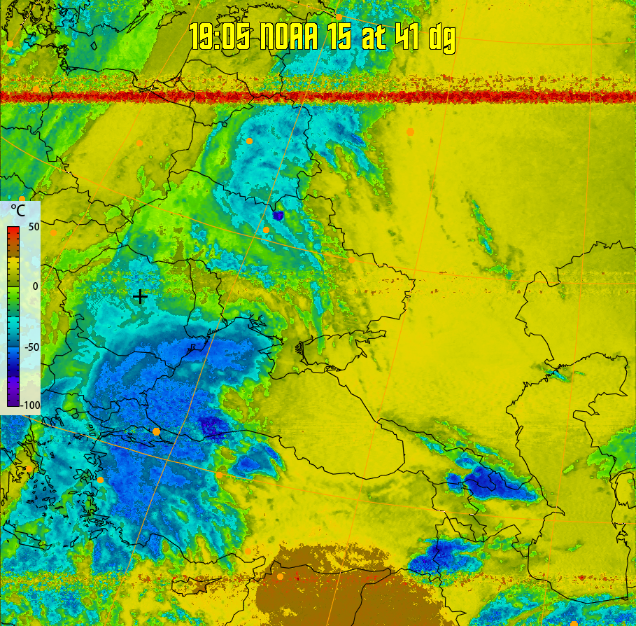 therm:
Produces a false colour image from NOAA APT images based on temperature.
Provides a good way of visualising cloud temperatures.