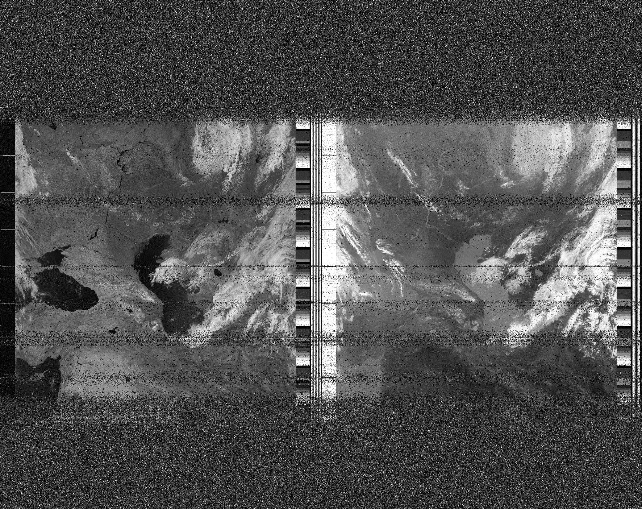 Pristine output with telemetry data withut cropping. Pristine images are
unenhanced, but normalised to produce images which represent,
as best as the software is able to, the original digital data. No attempt is made to temperature
normalise IR images. Disables gamma, sharpening, rotation, and other enhancements.
