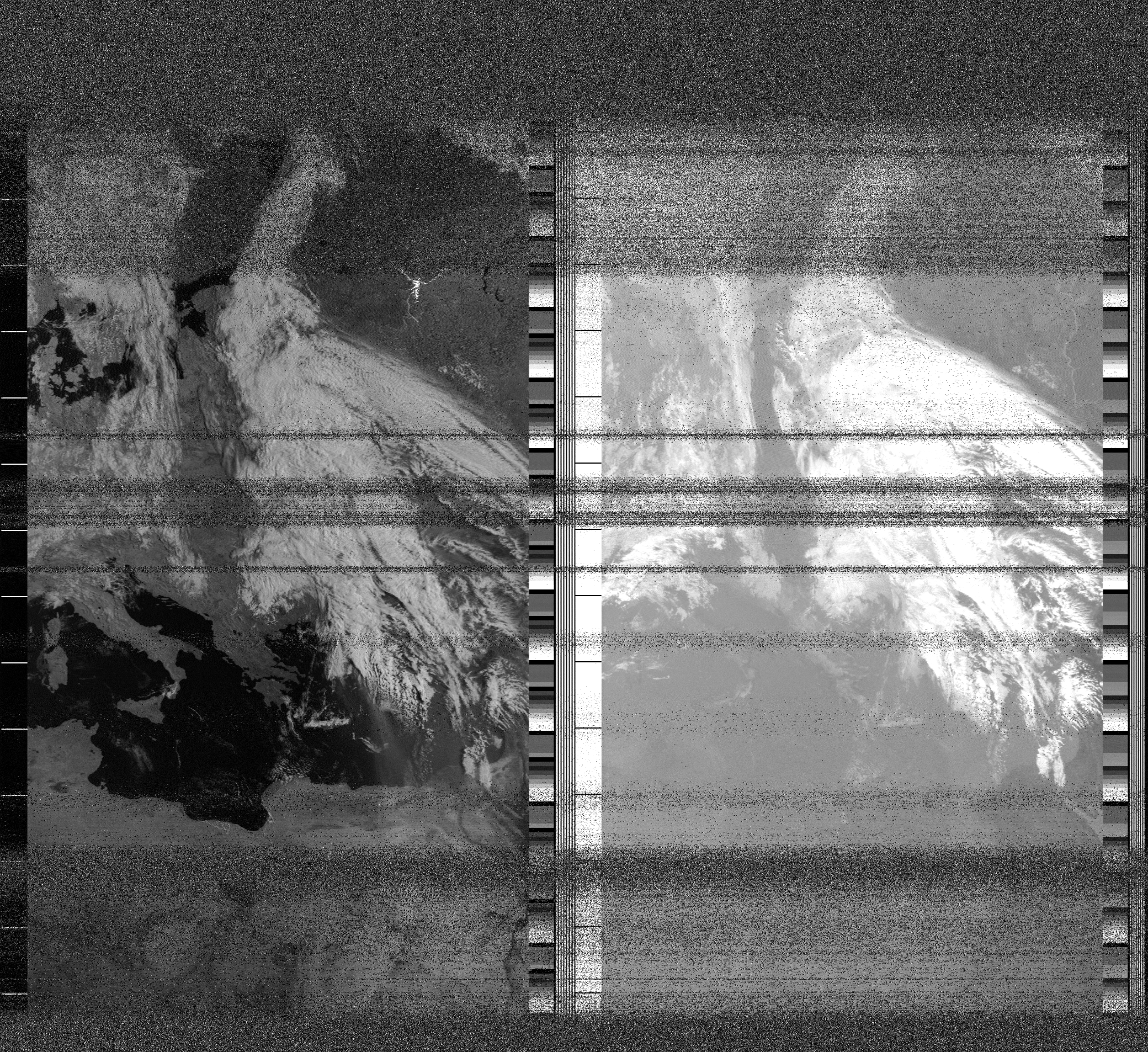 Pristine output with telemetry data withut cropping. Pristine images are
unenhanced, but normalised to produce images which represent,
as best as the software is able to, the original digital data. No attempt is made to temperature
normalise IR images. Disables gamma, sharpening, rotation, and other enhancements.