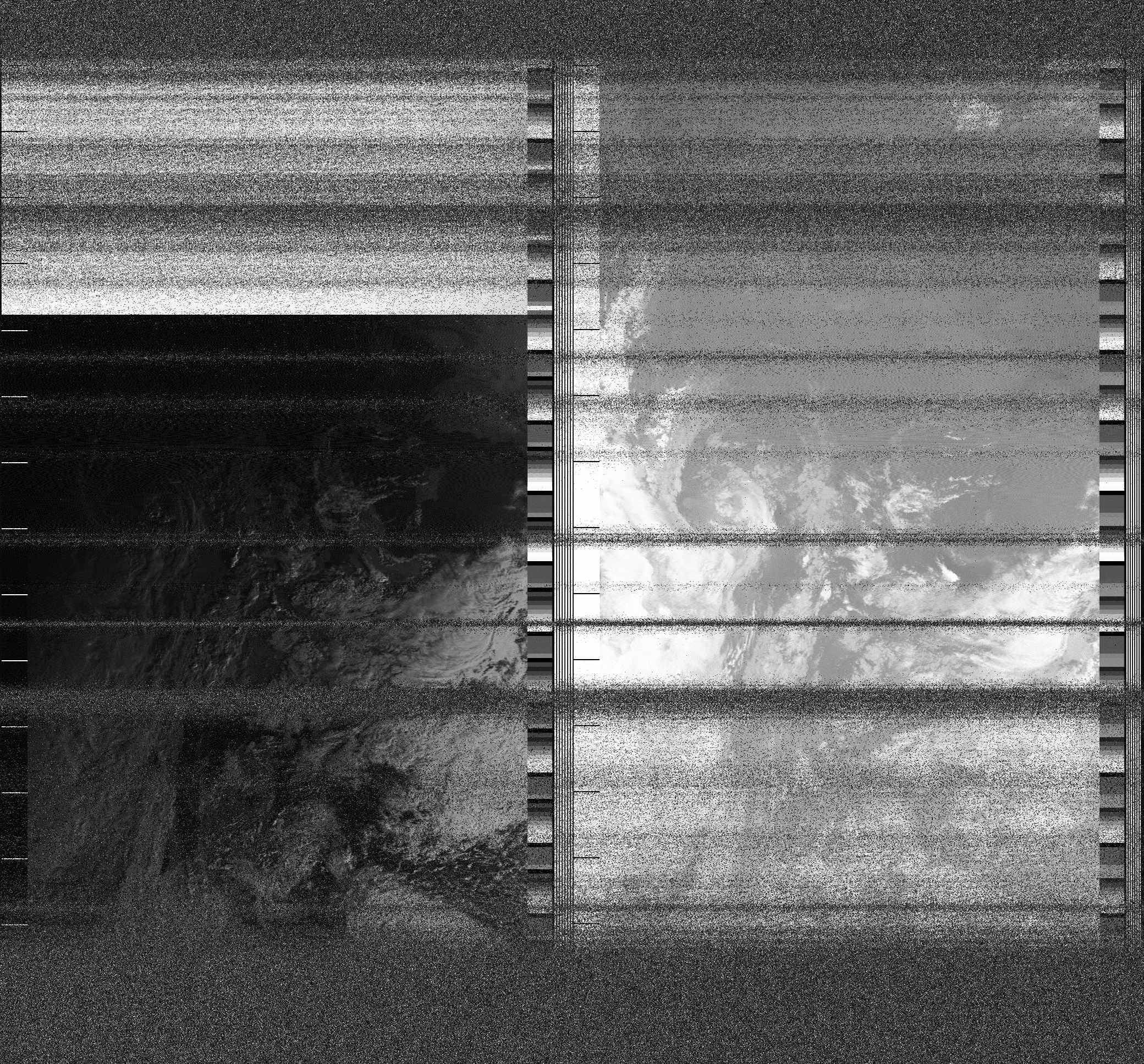 Pristine output with telemetry data withut cropping. Pristine images are
unenhanced, but normalised to produce images which represent,
as best as the software is able to, the original digital data. No attempt is made to temperature
normalise IR images. Disables gamma, sharpening, rotation, and other enhancements.