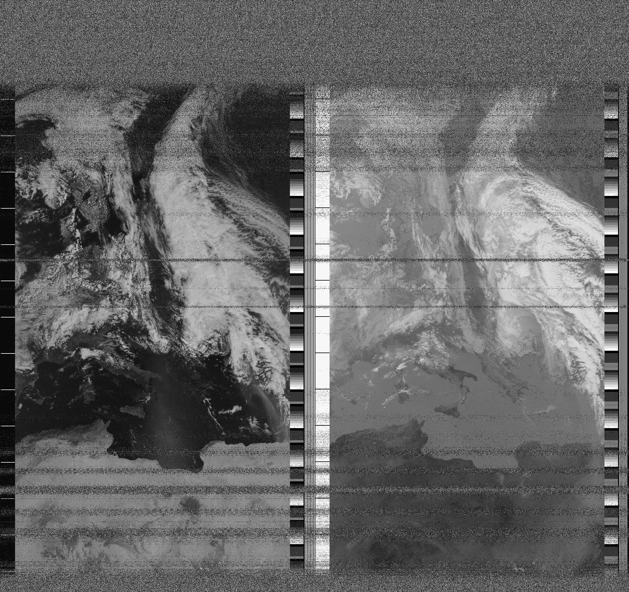 Pristine output with telemetry data withut cropping. Pristine images are
unenhanced, but normalised to produce images which represent,
as best as the software is able to, the original digital data. No attempt is made to temperature
normalise IR images. Disables gamma, sharpening, rotation, and other enhancements.