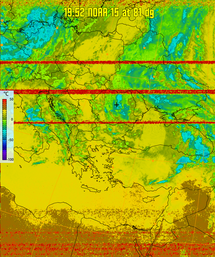 therm:
Produces a false colour image from NOAA APT images based on temperature.
Provides a good way of visualising cloud temperatures.