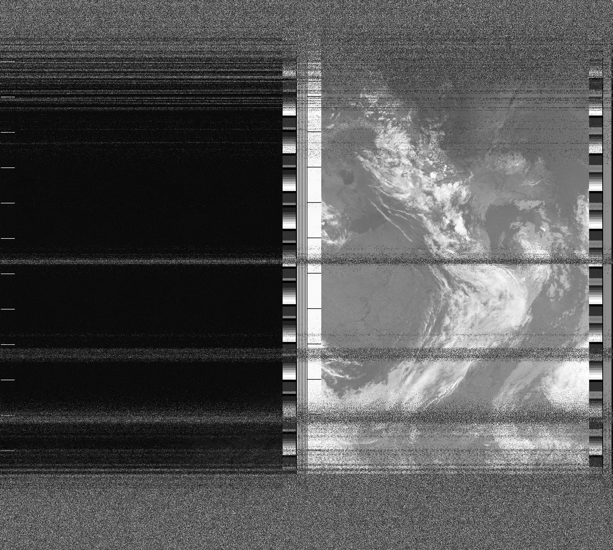 Pristine output with telemetry data withut cropping. Pristine images are
unenhanced, but normalised to produce images which represent,
as best as the software is able to, the original digital data. No attempt is made to temperature
normalise IR images. Disables gamma, sharpening, rotation, and other enhancements.
