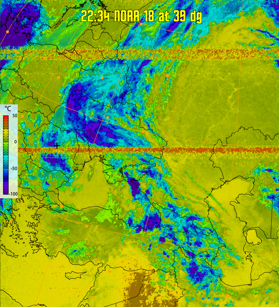 therm:
Produces a false colour image from NOAA APT images based on temperature.
Provides a good way of visualising cloud temperatures.