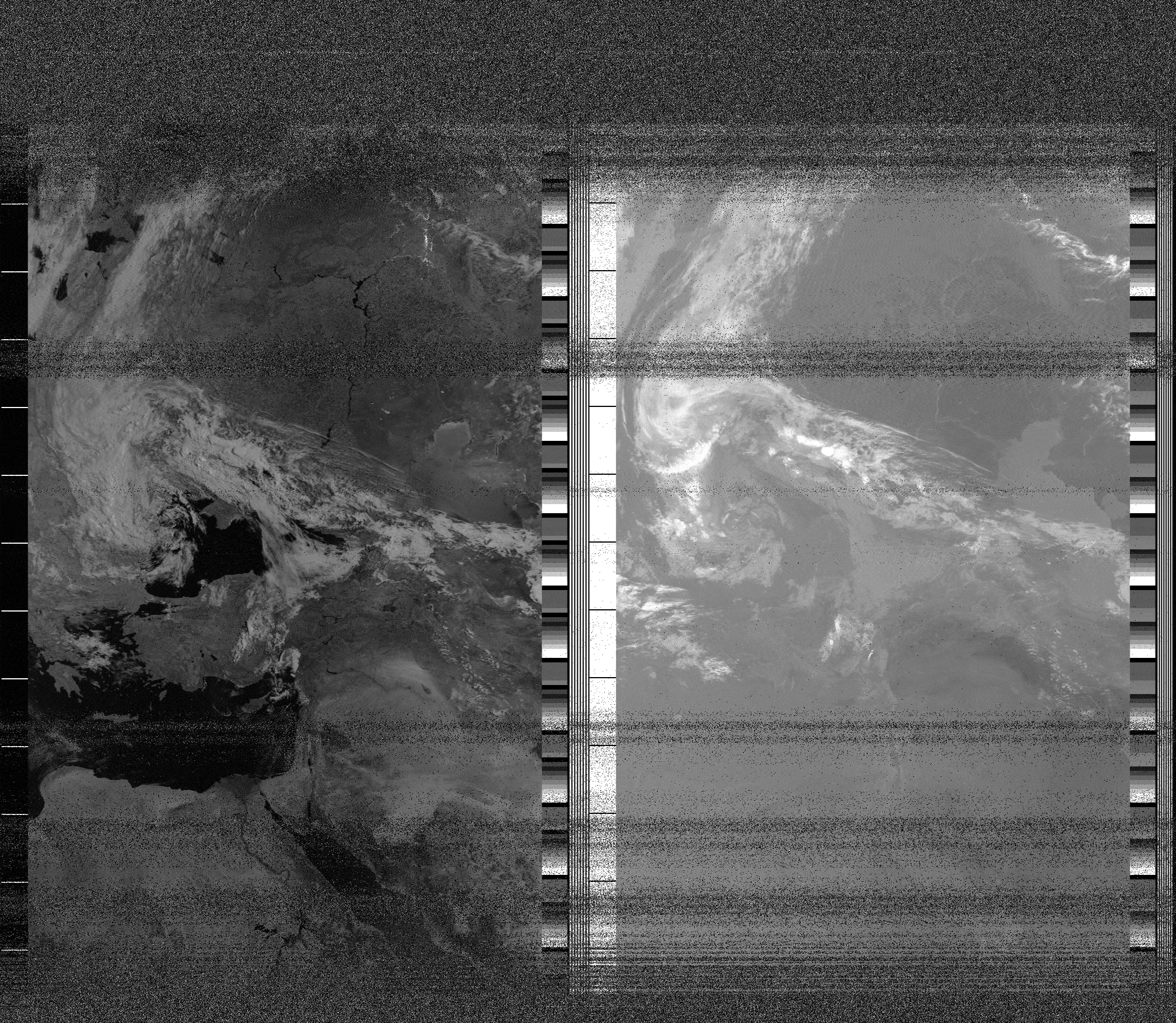 Pristine output with telemetry data withut cropping. Pristine images are
unenhanced, but normalised to produce images which represent,
as best as the software is able to, the original digital data. No attempt is made to temperature
normalise IR images. Disables gamma, sharpening, rotation, and other enhancements.