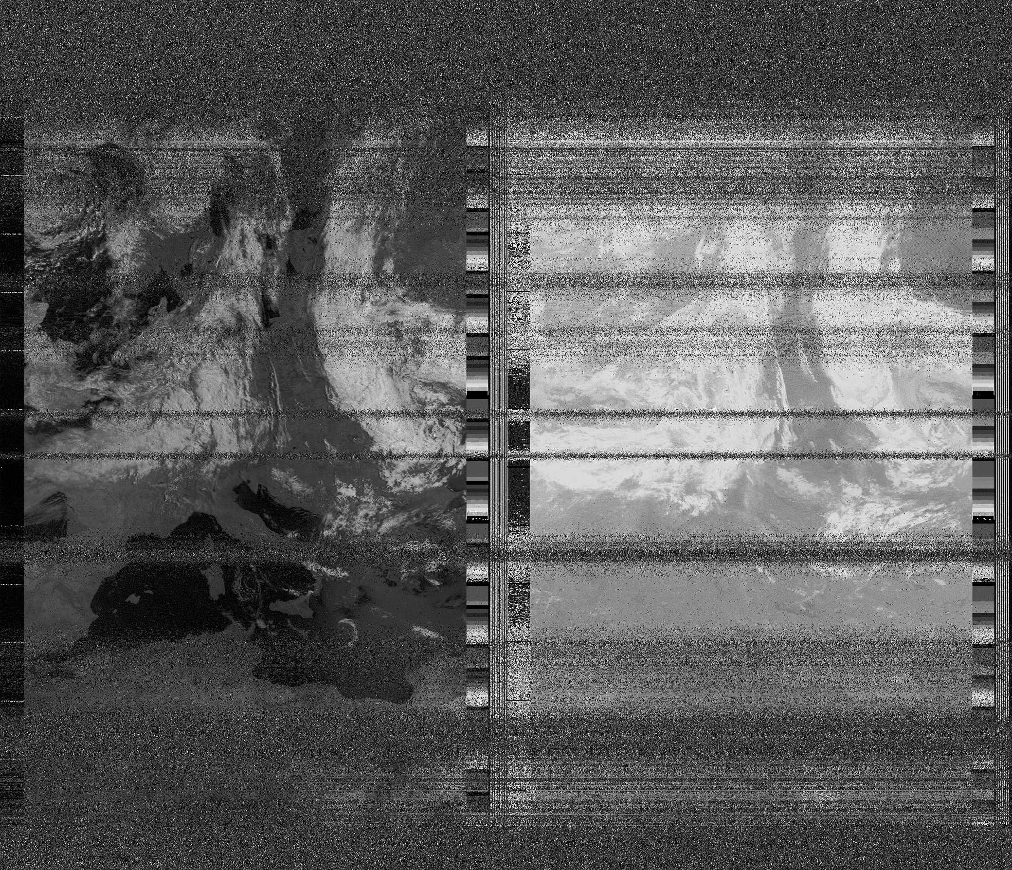 Pristine output with telemetry data withut cropping. Pristine images are
unenhanced, but normalised to produce images which represent,
as best as the software is able to, the original digital data. No attempt is made to temperature
normalise IR images. Disables gamma, sharpening, rotation, and other enhancements.
