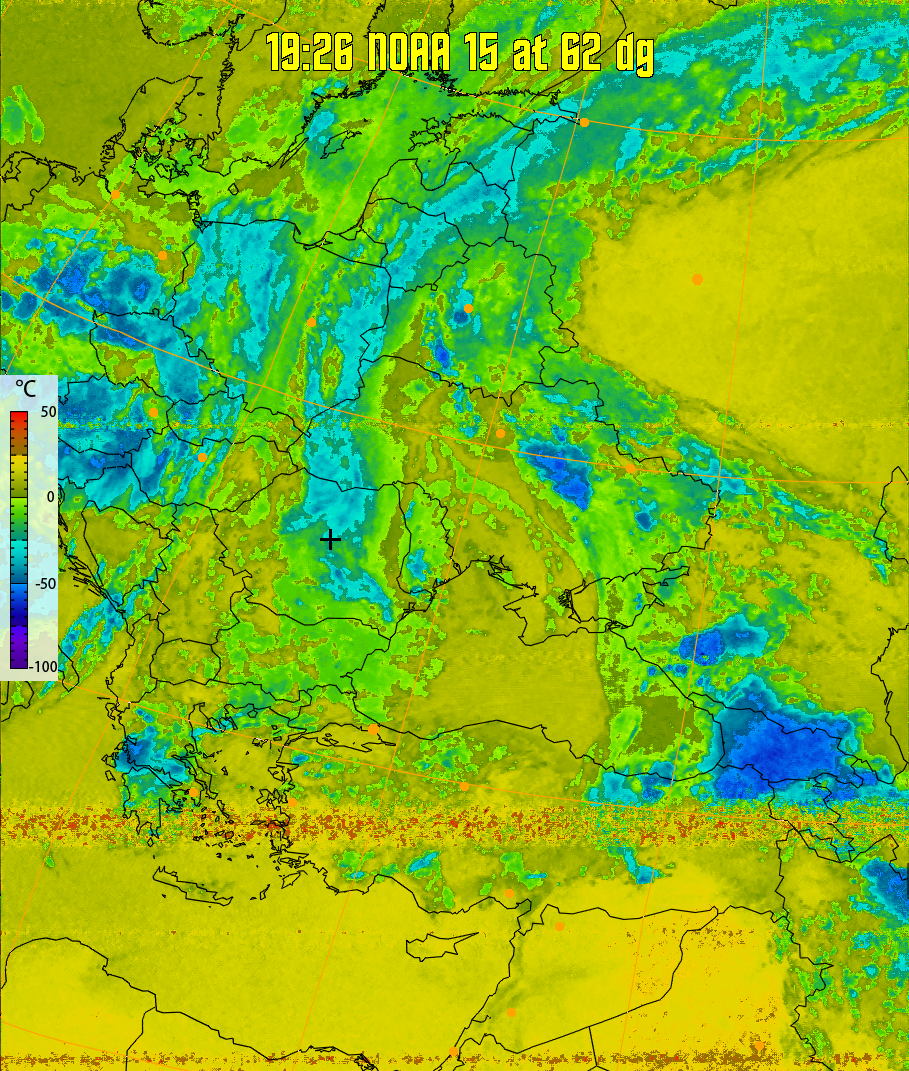 therm:
Produces a false colour image from NOAA APT images based on temperature.
Provides a good way of visualising cloud temperatures.