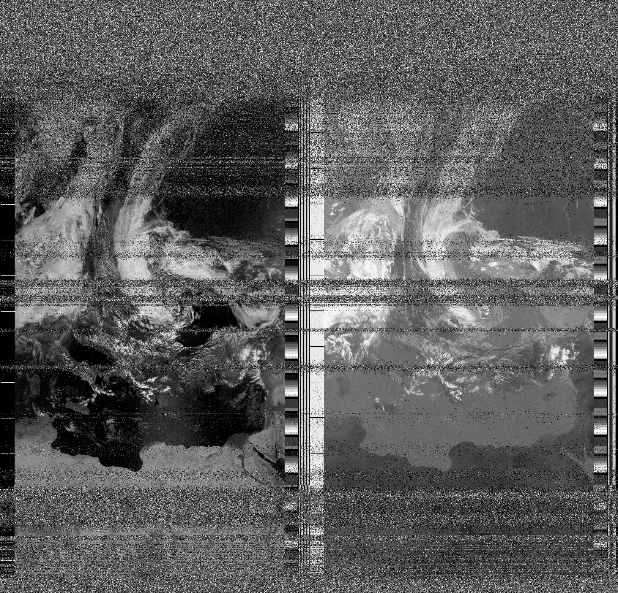 Pristine output with telemetry data withut cropping. Pristine images are
unenhanced, but normalised to produce images which represent,
as best as the software is able to, the original digital data. No attempt is made to temperature
normalise IR images. Disables gamma, sharpening, rotation, and other enhancements.