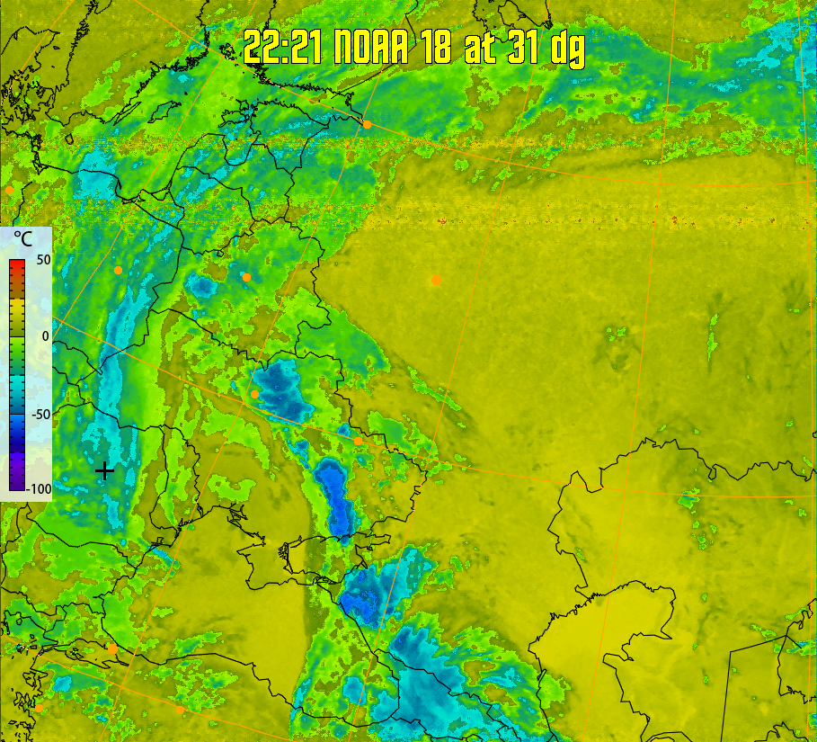 therm:
Produces a false colour image from NOAA APT images based on temperature.
Provides a good way of visualising cloud temperatures.