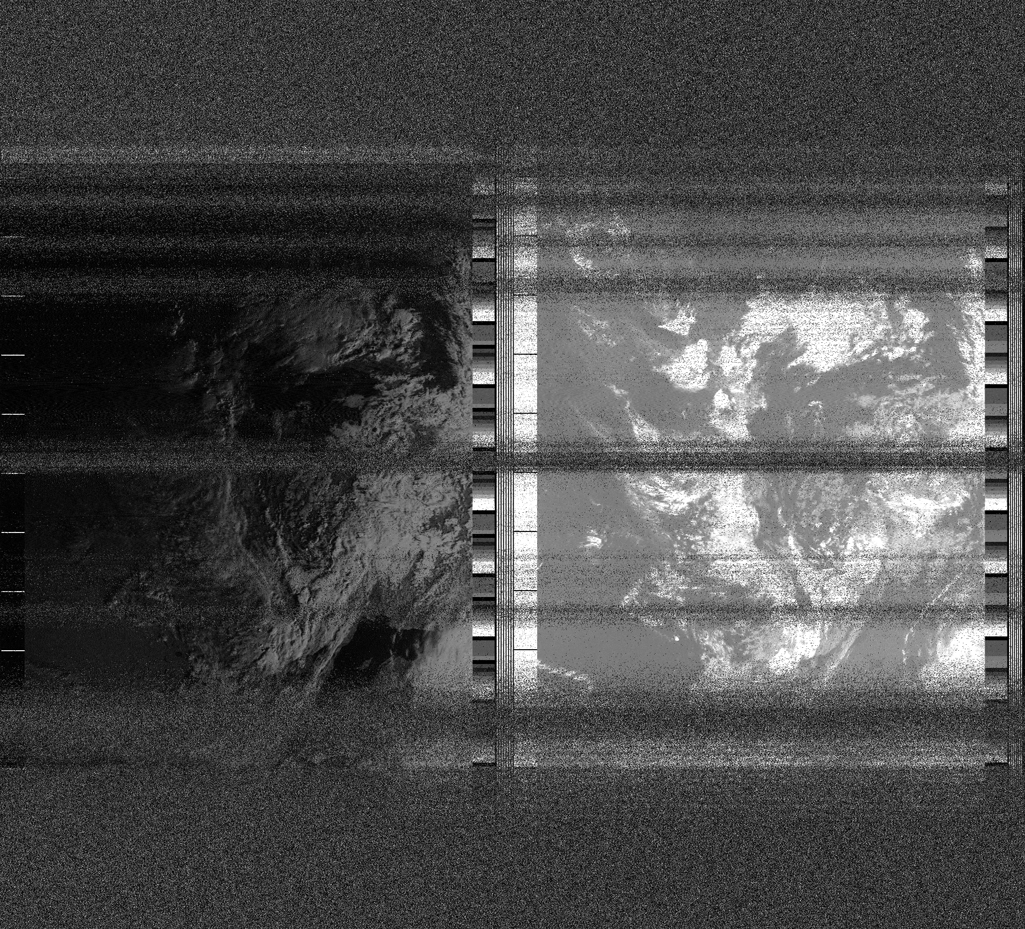 Pristine output with telemetry data withut cropping. Pristine images are
unenhanced, but normalised to produce images which represent,
as best as the software is able to, the original digital data. No attempt is made to temperature
normalise IR images. Disables gamma, sharpening, rotation, and other enhancements.