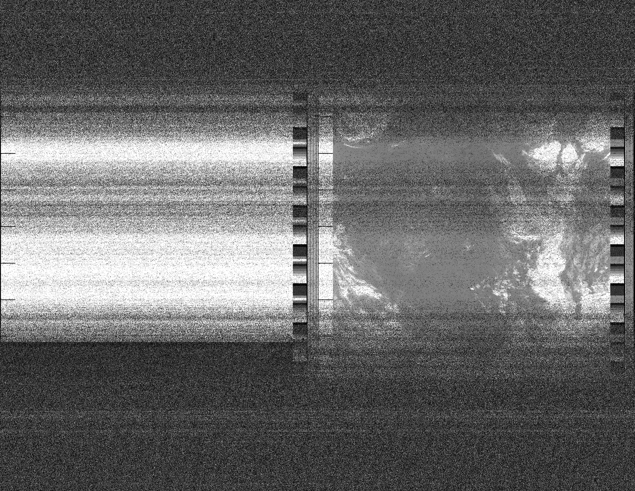 Pristine output with telemetry data withut cropping. Pristine images are
unenhanced, but normalised to produce images which represent,
as best as the software is able to, the original digital data. No attempt is made to temperature
normalise IR images. Disables gamma, sharpening, rotation, and other enhancements.