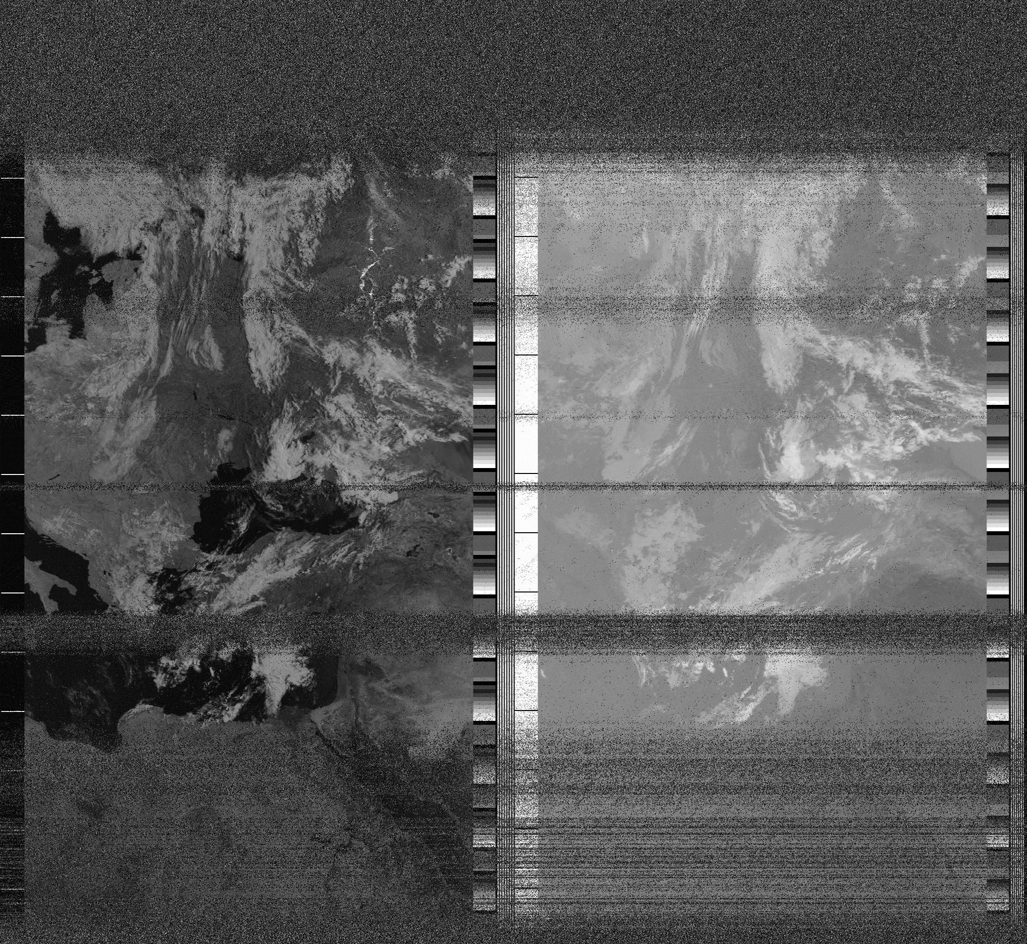 Pristine output with telemetry data withut cropping. Pristine images are
unenhanced, but normalised to produce images which represent,
as best as the software is able to, the original digital data. No attempt is made to temperature
normalise IR images. Disables gamma, sharpening, rotation, and other enhancements.