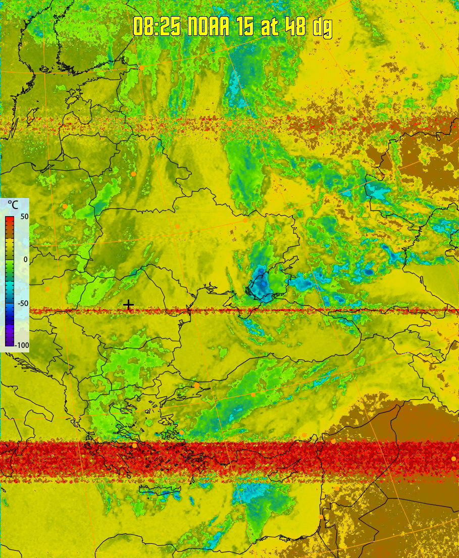 therm:
Produces a false colour image from NOAA APT images based on temperature.
Provides a good way of visualising cloud temperatures.