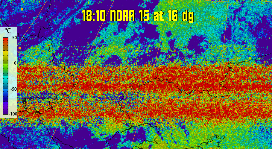 therm:
Produces a false colour image from NOAA APT images based on temperature.
Provides a good way of visualising cloud temperatures.