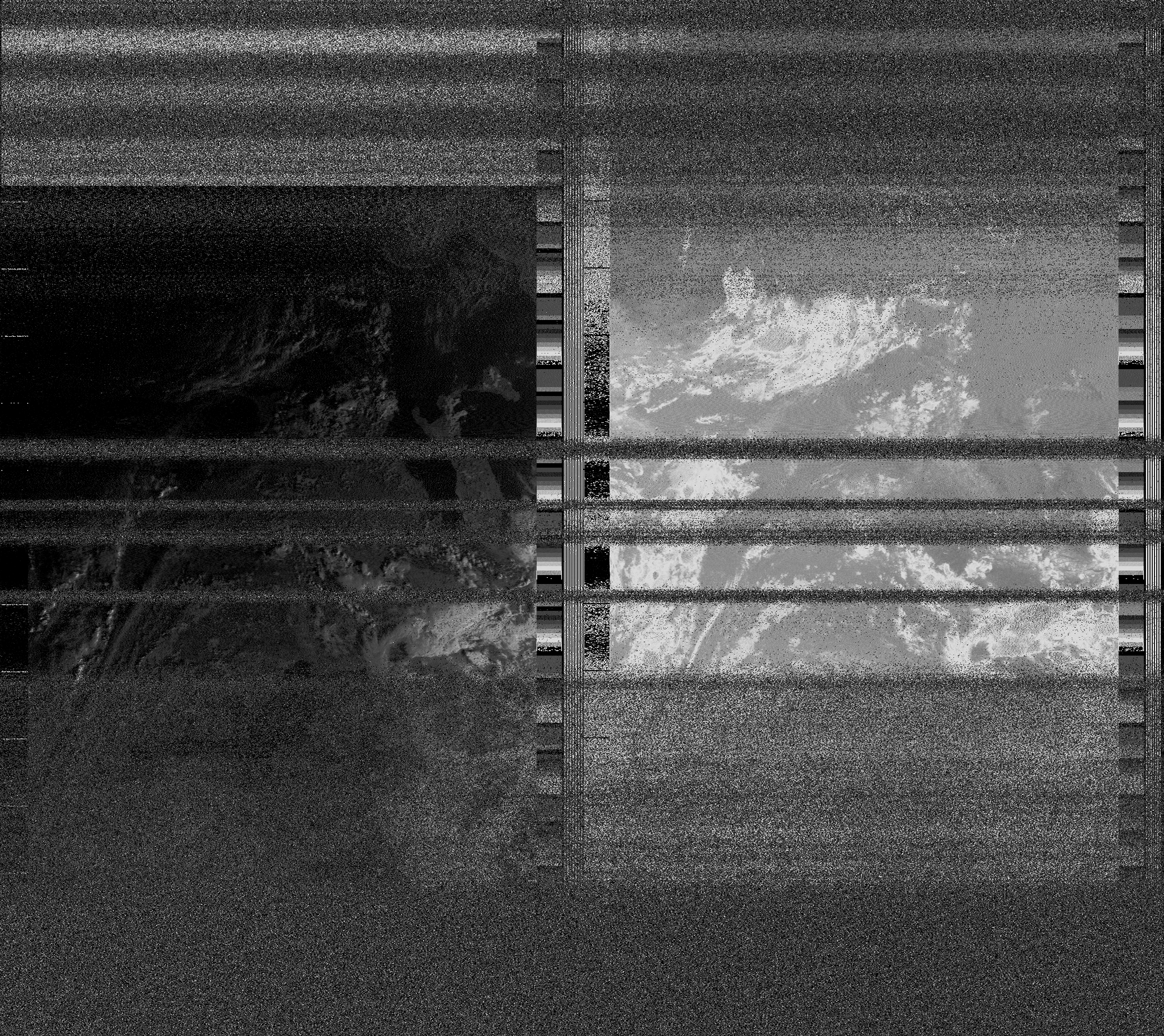 Pristine output with telemetry data withut cropping. Pristine images are
unenhanced, but normalised to produce images which represent,
as best as the software is able to, the original digital data. No attempt is made to temperature
normalise IR images. Disables gamma, sharpening, rotation, and other enhancements.