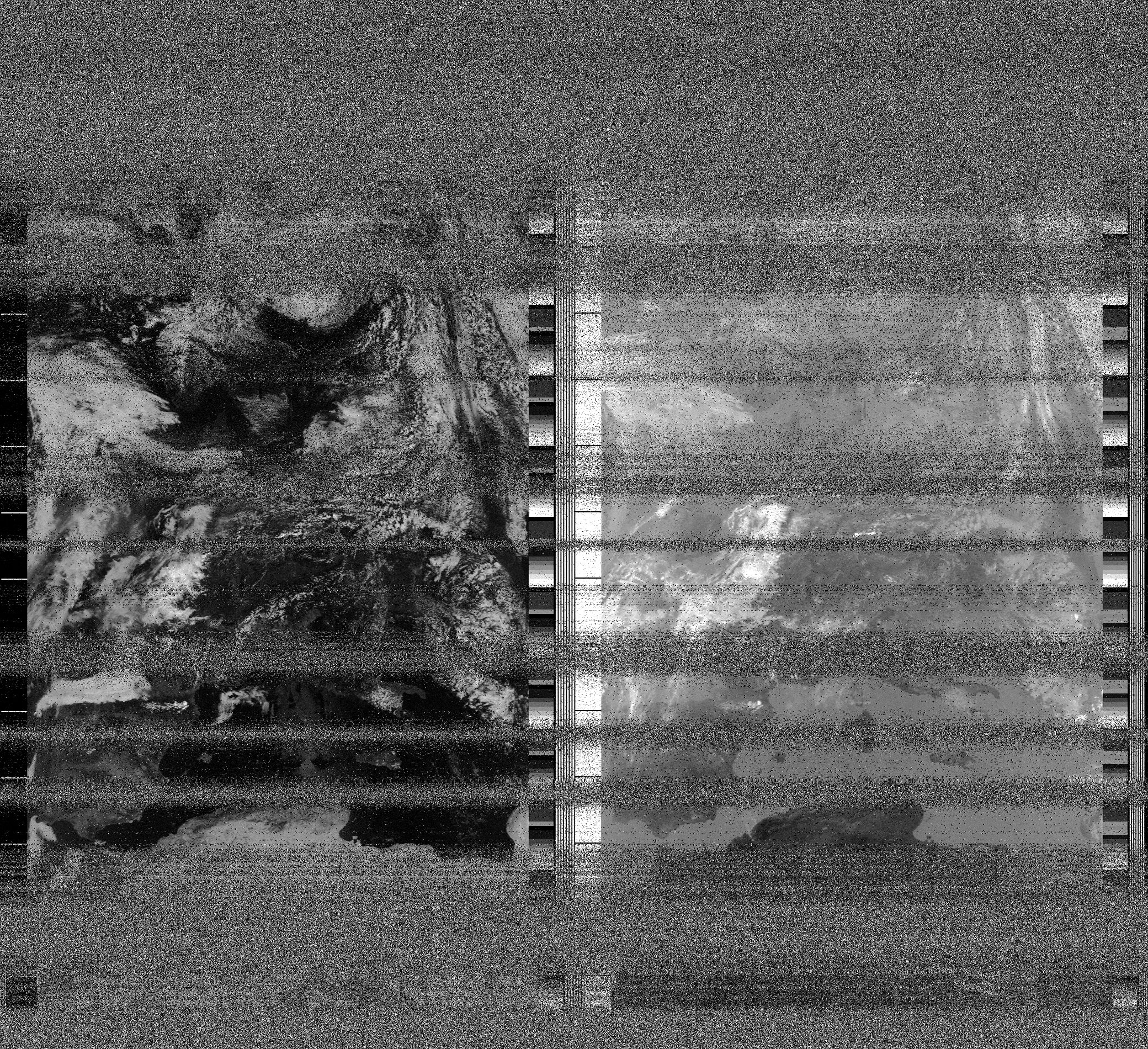Pristine output with telemetry data withut cropping. Pristine images are
unenhanced, but normalised to produce images which represent,
as best as the software is able to, the original digital data. No attempt is made to temperature
normalise IR images. Disables gamma, sharpening, rotation, and other enhancements.