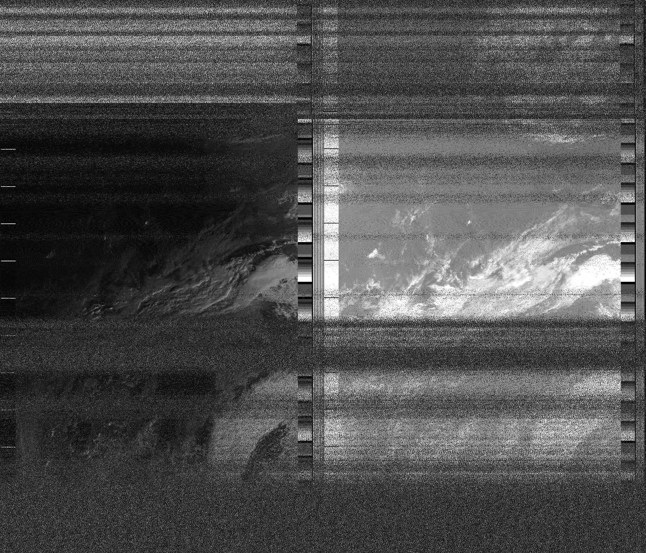 Pristine output with telemetry data withut cropping. Pristine images are
unenhanced, but normalised to produce images which represent,
as best as the software is able to, the original digital data. No attempt is made to temperature
normalise IR images. Disables gamma, sharpening, rotation, and other enhancements.