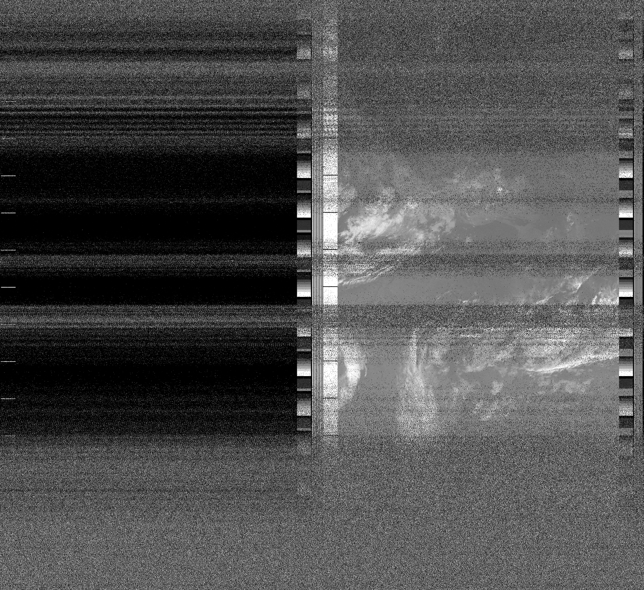 Pristine output with telemetry data withut cropping. Pristine images are
unenhanced, but normalised to produce images which represent,
as best as the software is able to, the original digital data. No attempt is made to temperature
normalise IR images. Disables gamma, sharpening, rotation, and other enhancements.