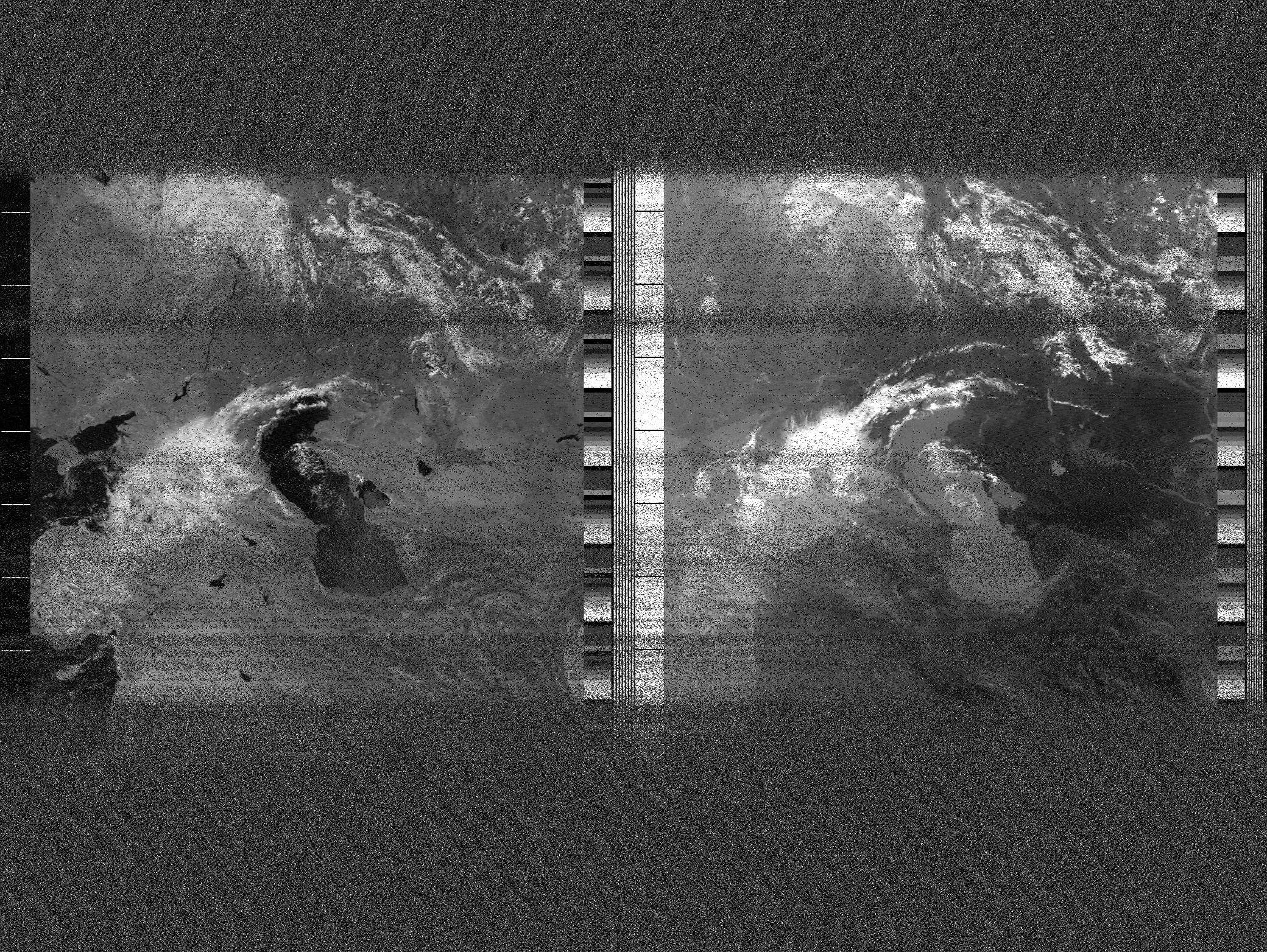Pristine output with telemetry data withut cropping. Pristine images are
unenhanced, but normalised to produce images which represent,
as best as the software is able to, the original digital data. No attempt is made to temperature
normalise IR images. Disables gamma, sharpening, rotation, and other enhancements.