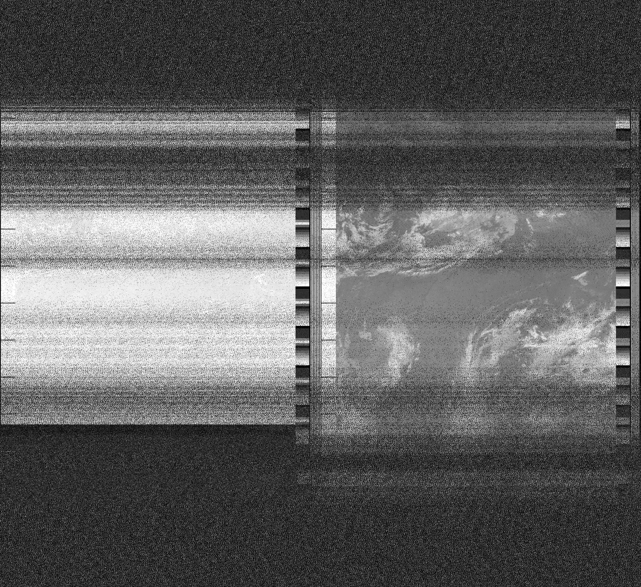 Pristine output with telemetry data withut cropping. Pristine images are
unenhanced, but normalised to produce images which represent,
as best as the software is able to, the original digital data. No attempt is made to temperature
normalise IR images. Disables gamma, sharpening, rotation, and other enhancements.