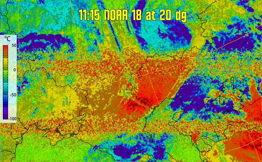 therm:
Produces a false colour image from NOAA APT images based on temperature.
Provides a good way of visualising cloud temperatures.