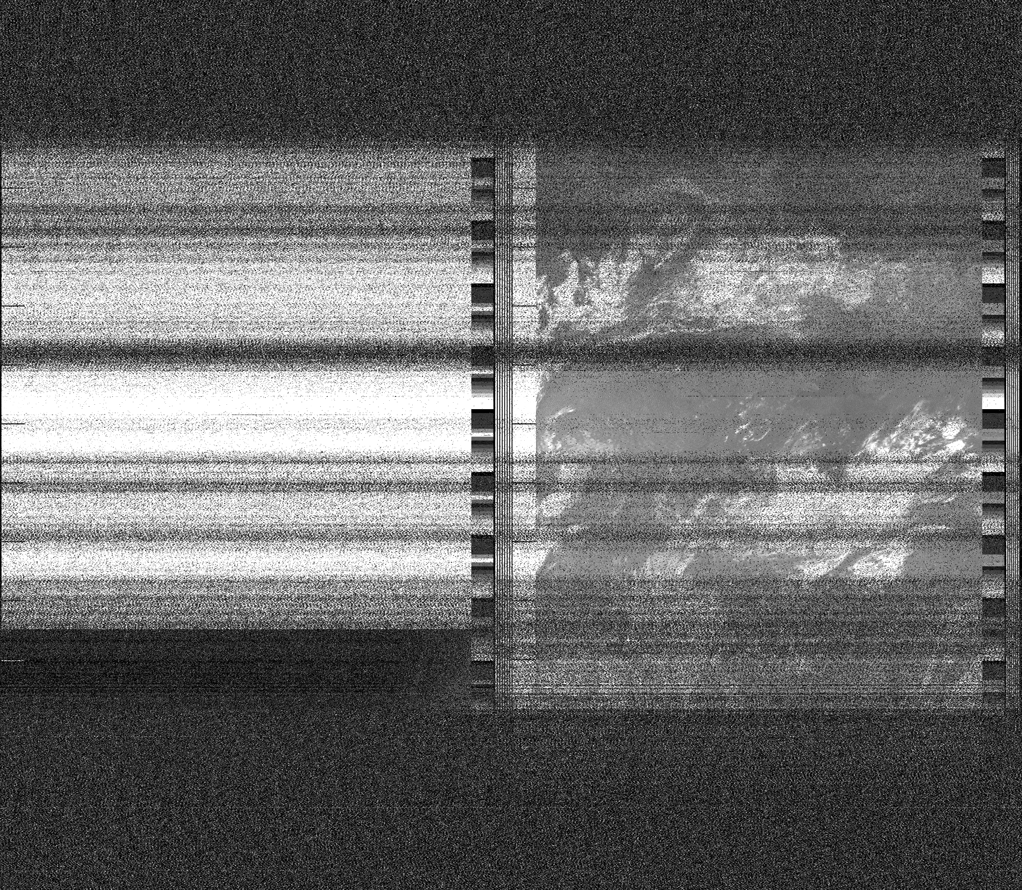 Pristine output with telemetry data withut cropping. Pristine images are
unenhanced, but normalised to produce images which represent,
as best as the software is able to, the original digital data. No attempt is made to temperature
normalise IR images. Disables gamma, sharpening, rotation, and other enhancements.