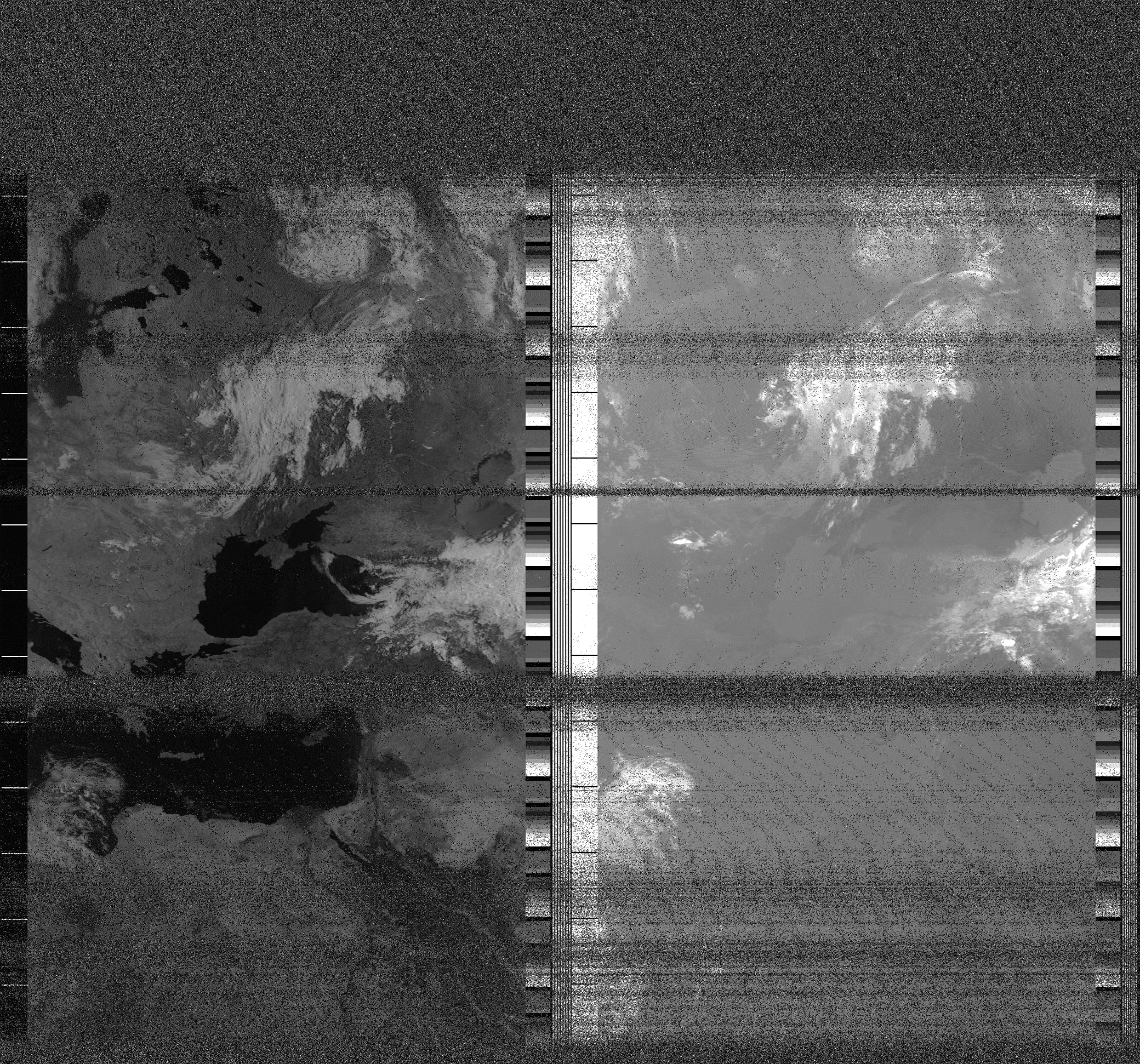 Pristine output with telemetry data withut cropping. Pristine images are
unenhanced, but normalised to produce images which represent,
as best as the software is able to, the original digital data. No attempt is made to temperature
normalise IR images. Disables gamma, sharpening, rotation, and other enhancements.