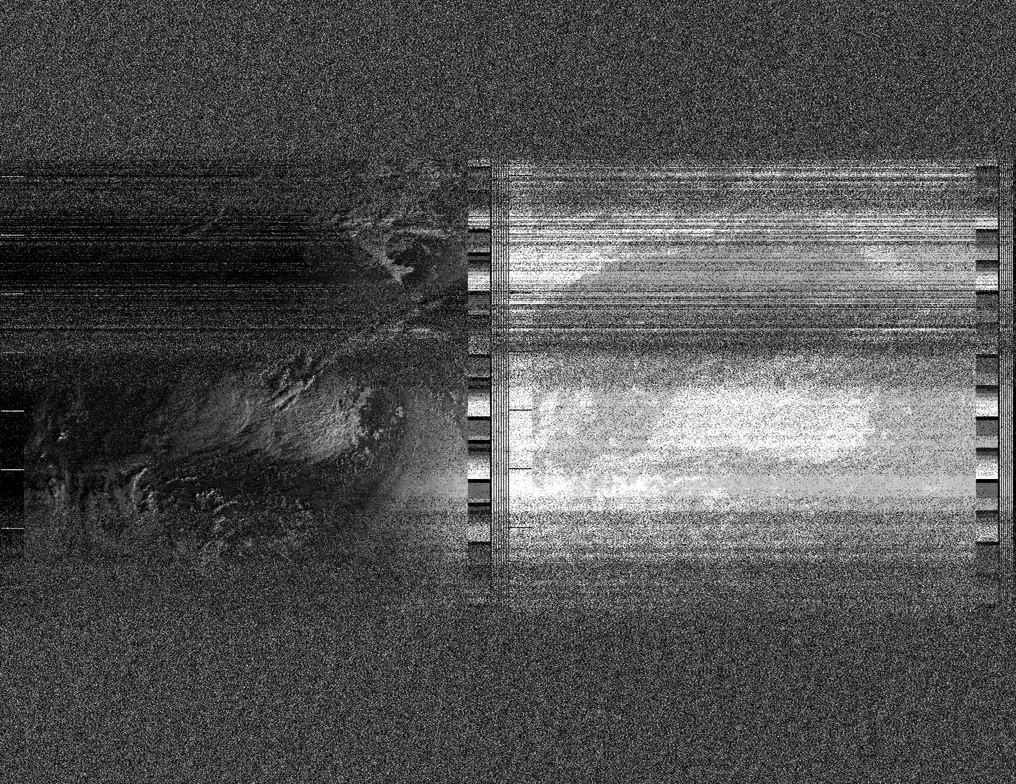Pristine output with telemetry data withut cropping. Pristine images are
unenhanced, but normalised to produce images which represent,
as best as the software is able to, the original digital data. No attempt is made to temperature
normalise IR images. Disables gamma, sharpening, rotation, and other enhancements.
