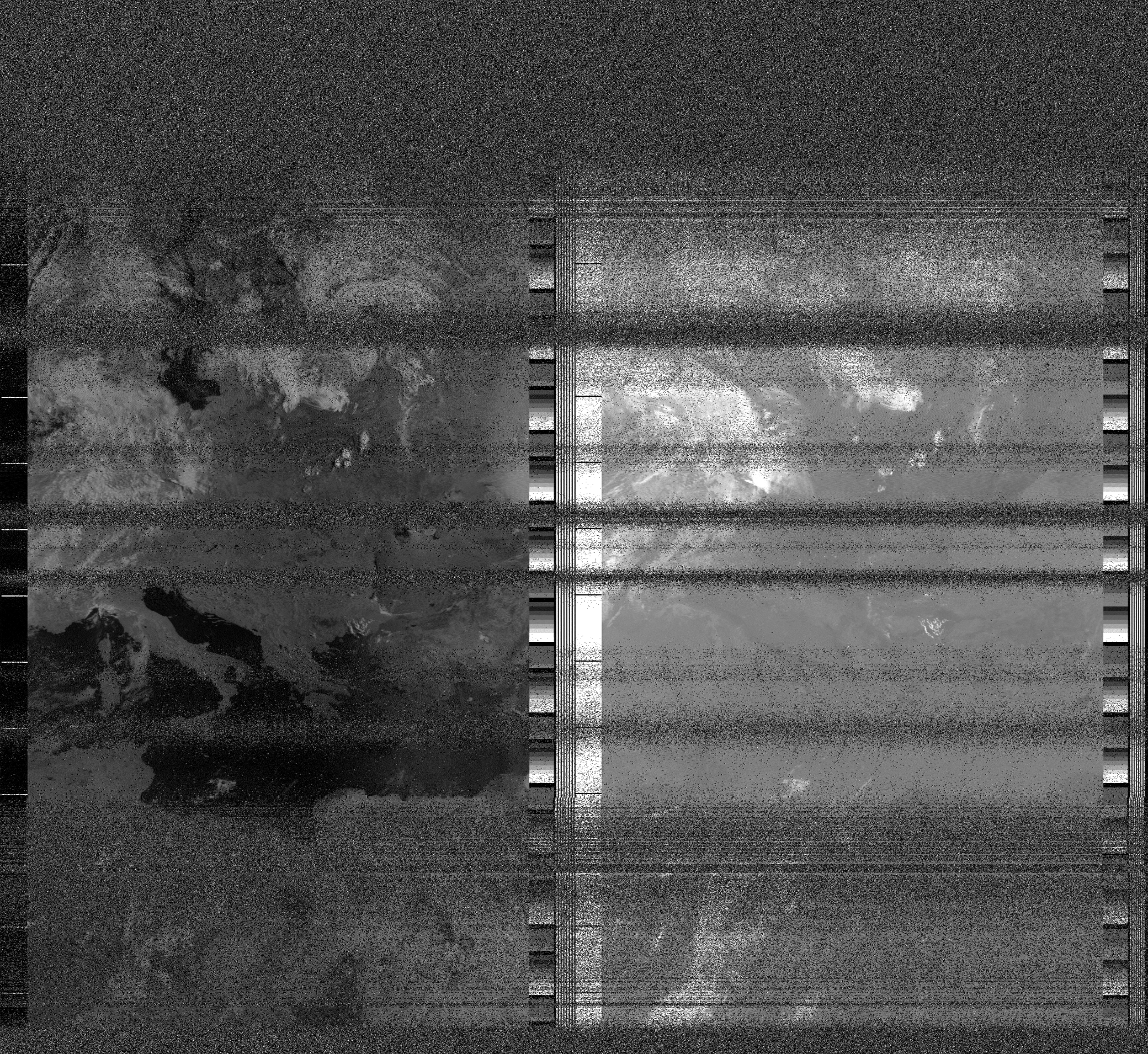 Pristine output with telemetry data withut cropping. Pristine images are
unenhanced, but normalised to produce images which represent,
as best as the software is able to, the original digital data. No attempt is made to temperature
normalise IR images. Disables gamma, sharpening, rotation, and other enhancements.