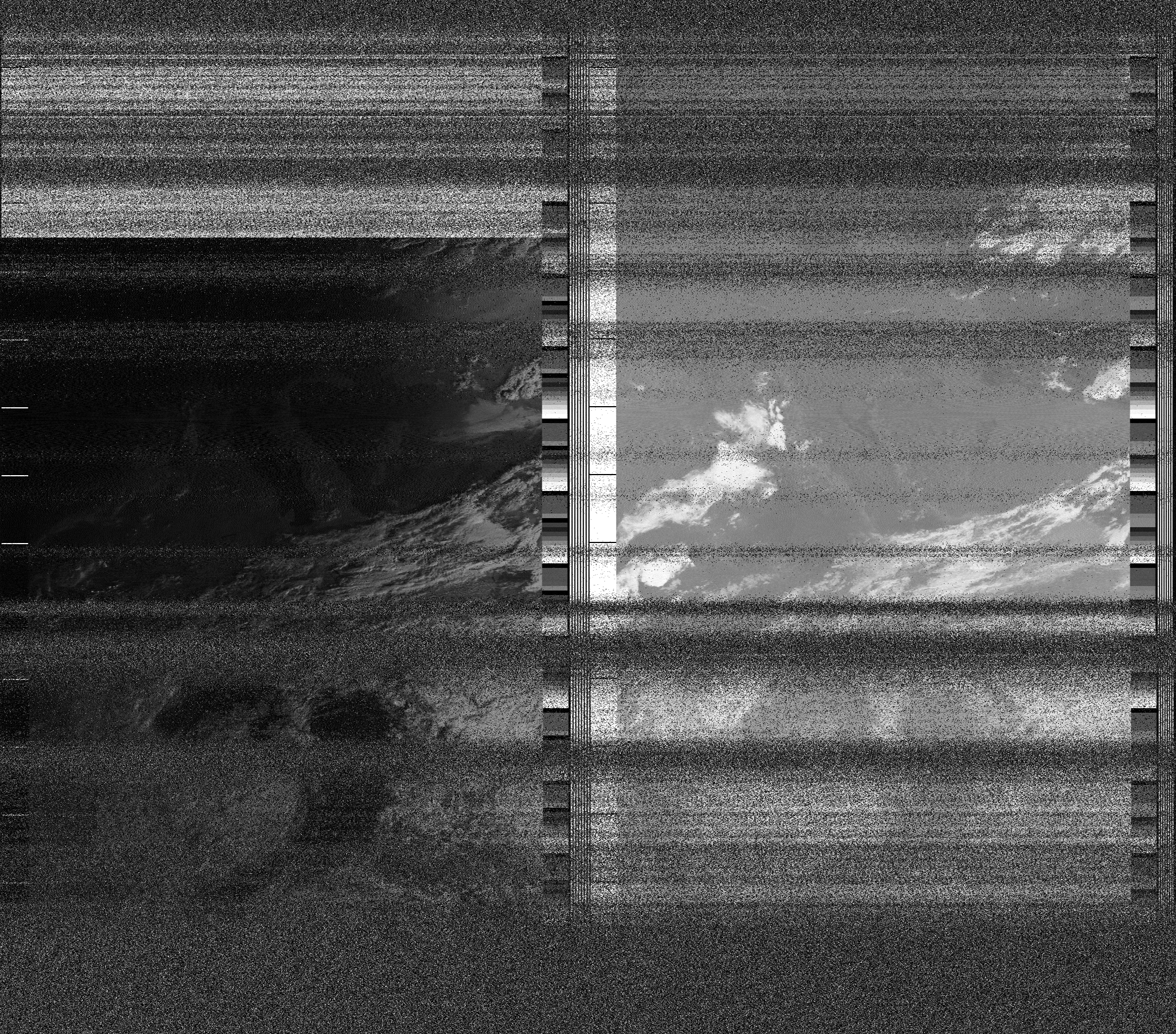 Pristine output with telemetry data withut cropping. Pristine images are
unenhanced, but normalised to produce images which represent,
as best as the software is able to, the original digital data. No attempt is made to temperature
normalise IR images. Disables gamma, sharpening, rotation, and other enhancements.