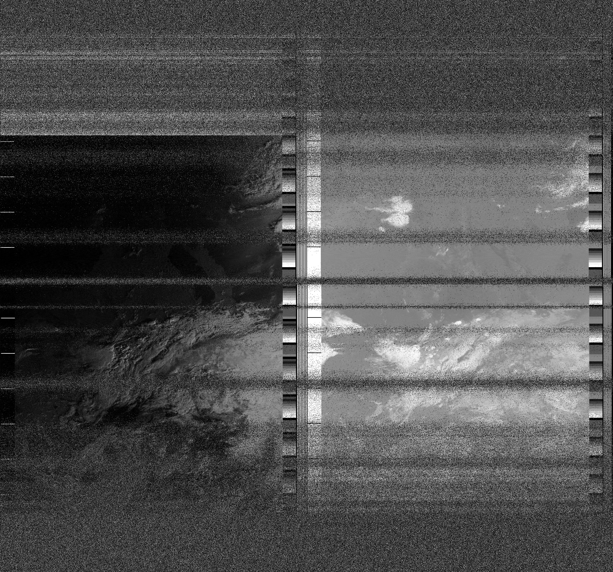 Pristine output with telemetry data withut cropping. Pristine images are
unenhanced, but normalised to produce images which represent,
as best as the software is able to, the original digital data. No attempt is made to temperature
normalise IR images. Disables gamma, sharpening, rotation, and other enhancements.