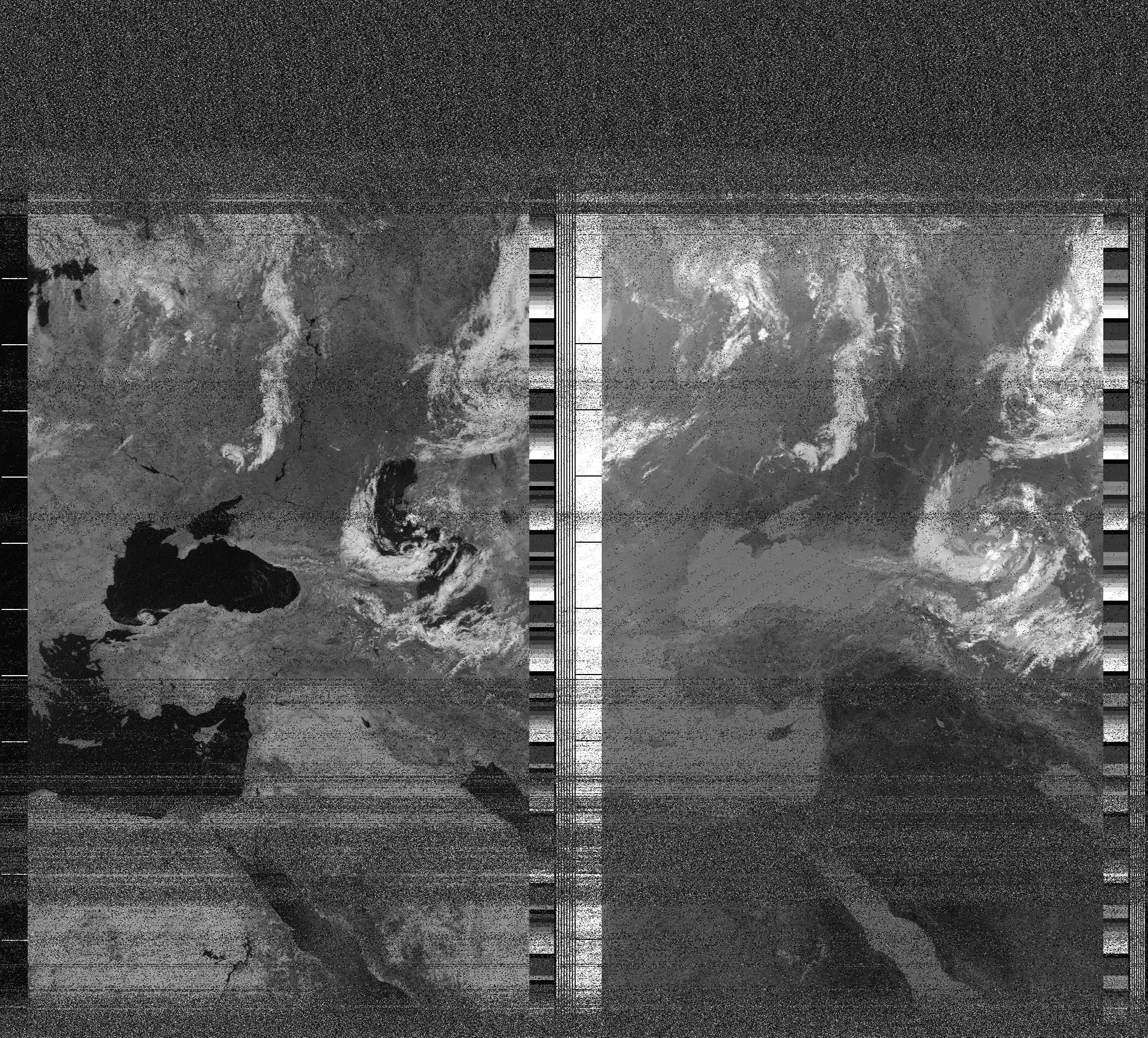 Pristine output with telemetry data withut cropping. Pristine images are
unenhanced, but normalised to produce images which represent,
as best as the software is able to, the original digital data. No attempt is made to temperature
normalise IR images. Disables gamma, sharpening, rotation, and other enhancements.