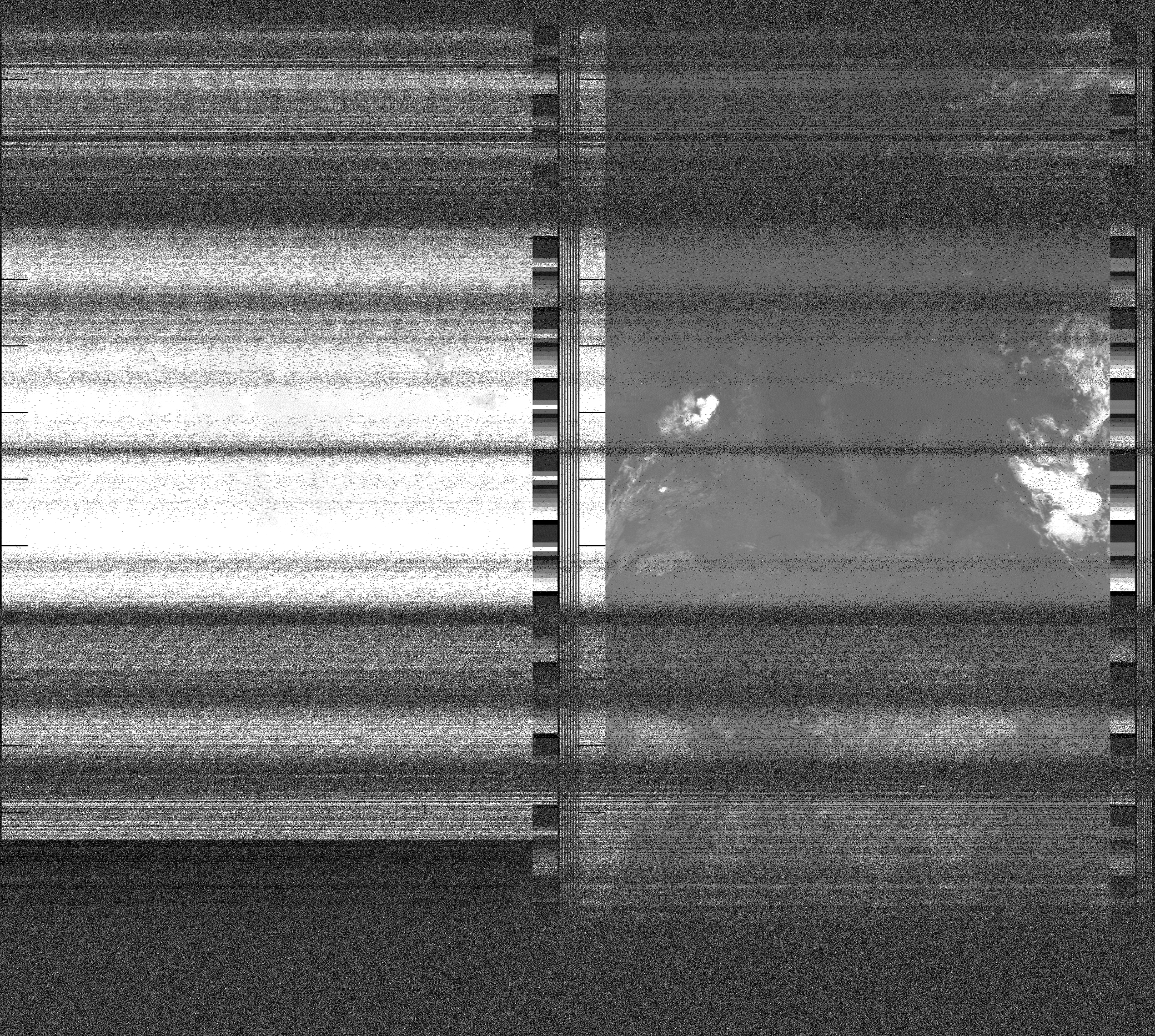 Pristine output with telemetry data withut cropping. Pristine images are
unenhanced, but normalised to produce images which represent,
as best as the software is able to, the original digital data. No attempt is made to temperature
normalise IR images. Disables gamma, sharpening, rotation, and other enhancements.