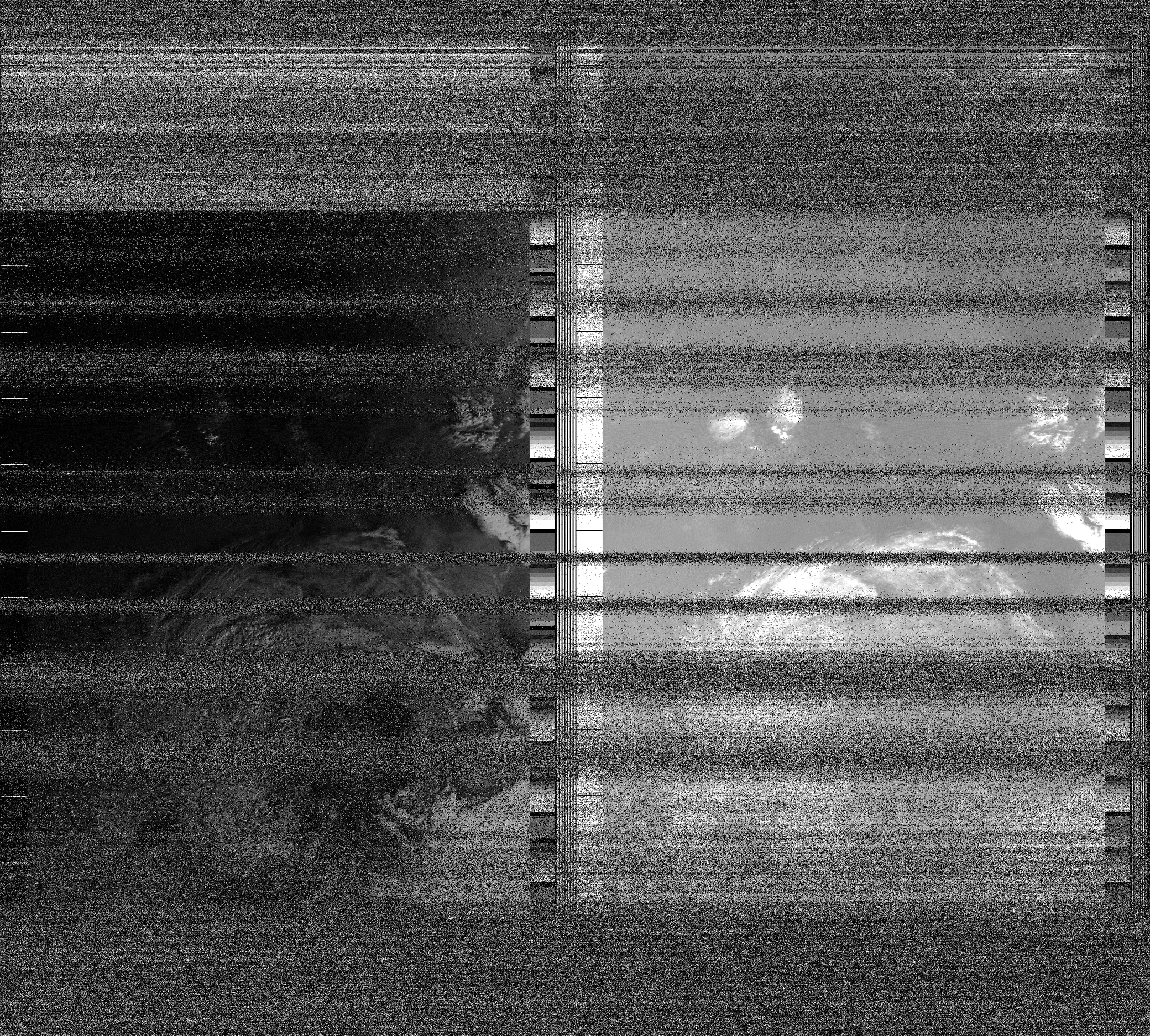 Pristine output with telemetry data withut cropping. Pristine images are
unenhanced, but normalised to produce images which represent,
as best as the software is able to, the original digital data. No attempt is made to temperature
normalise IR images. Disables gamma, sharpening, rotation, and other enhancements.