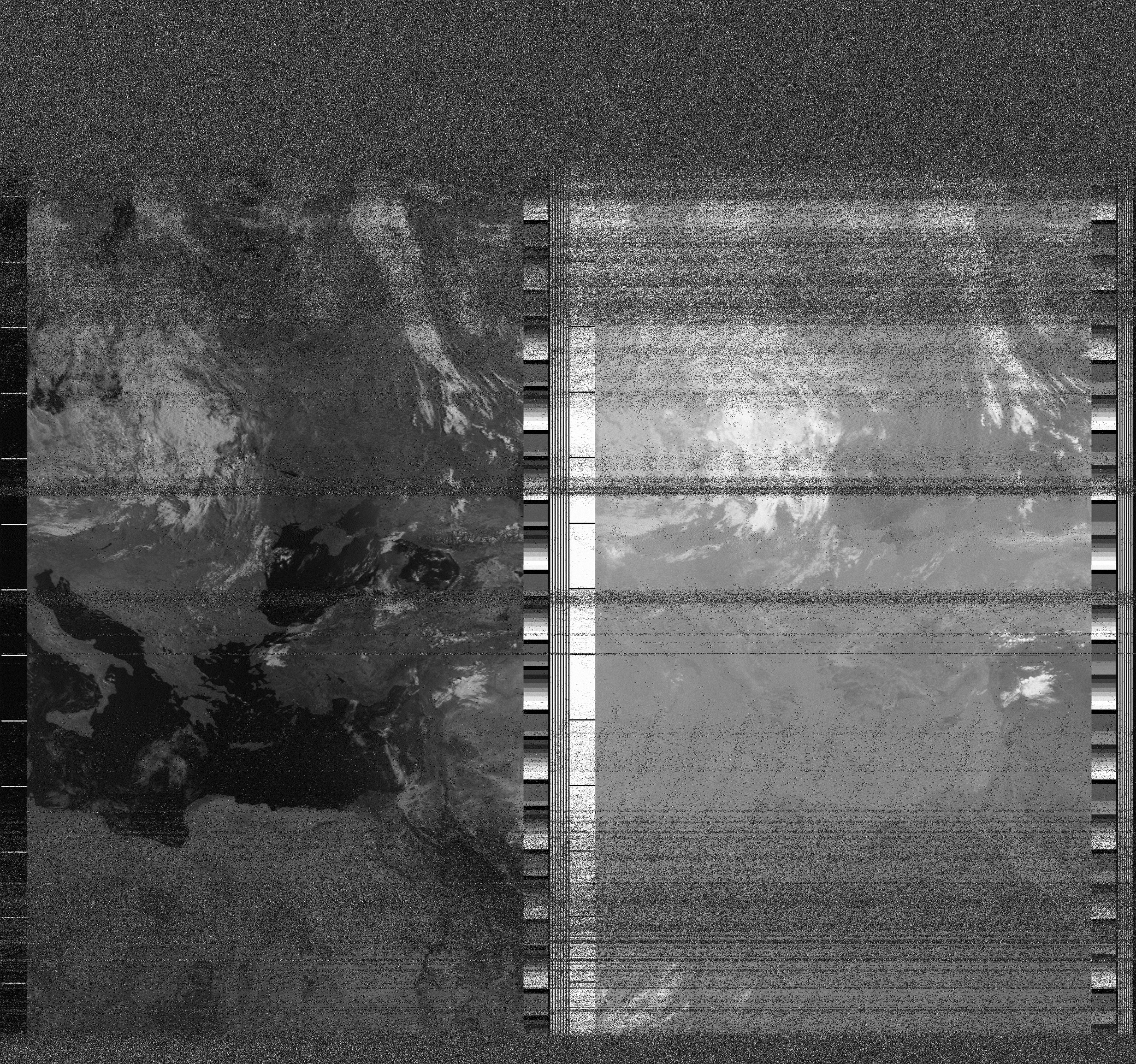 Pristine output with telemetry data withut cropping. Pristine images are
unenhanced, but normalised to produce images which represent,
as best as the software is able to, the original digital data. No attempt is made to temperature
normalise IR images. Disables gamma, sharpening, rotation, and other enhancements.
