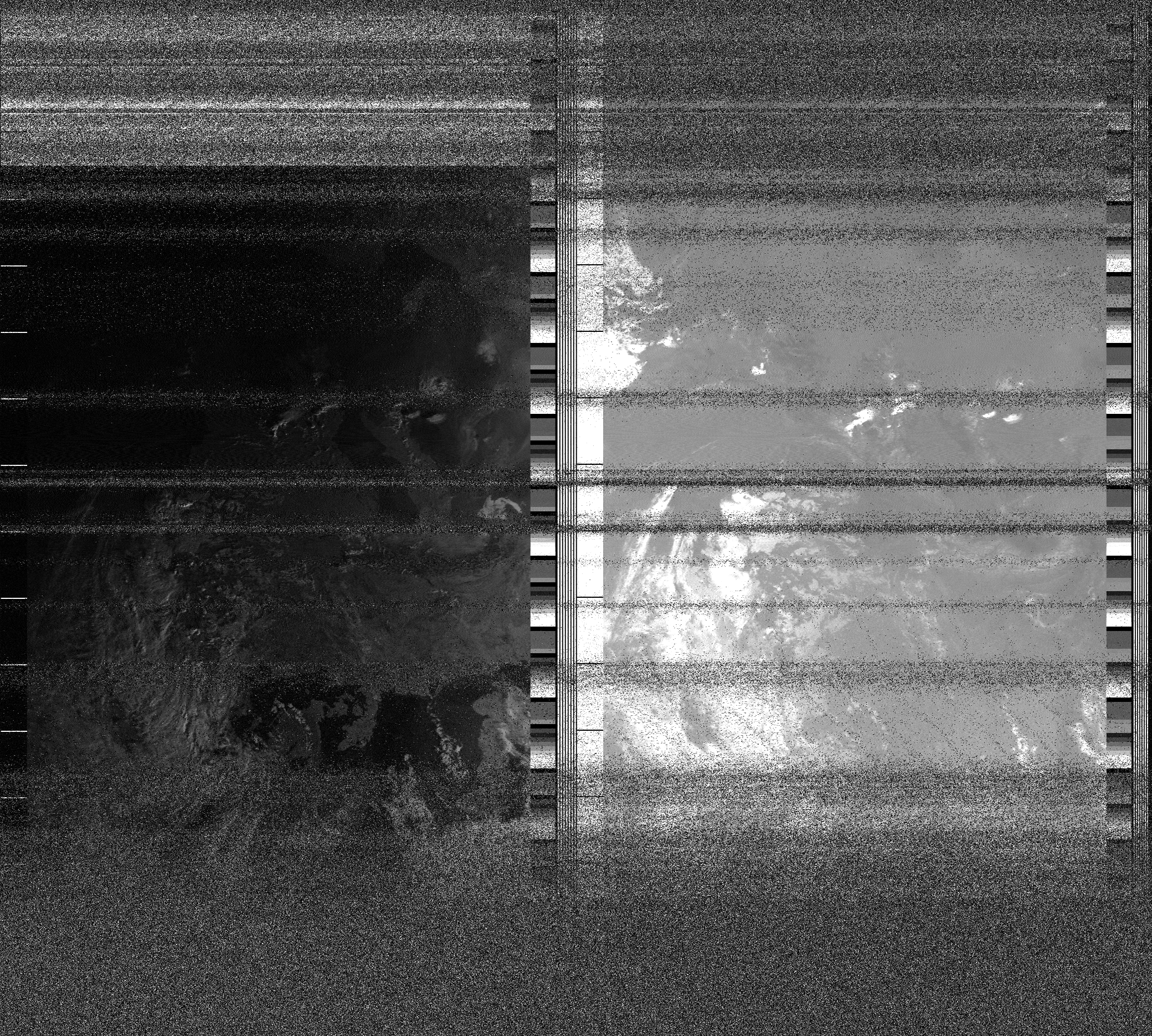 Pristine output with telemetry data withut cropping. Pristine images are
unenhanced, but normalised to produce images which represent,
as best as the software is able to, the original digital data. No attempt is made to temperature
normalise IR images. Disables gamma, sharpening, rotation, and other enhancements.