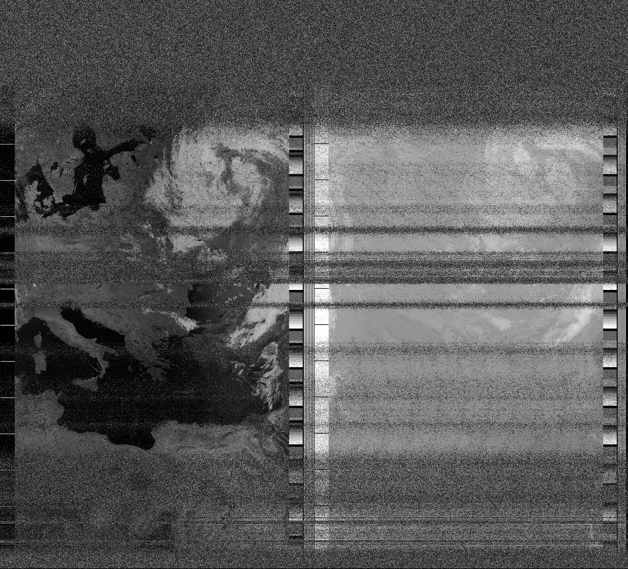 Pristine output with telemetry data withut cropping. Pristine images are
unenhanced, but normalised to produce images which represent,
as best as the software is able to, the original digital data. No attempt is made to temperature
normalise IR images. Disables gamma, sharpening, rotation, and other enhancements.