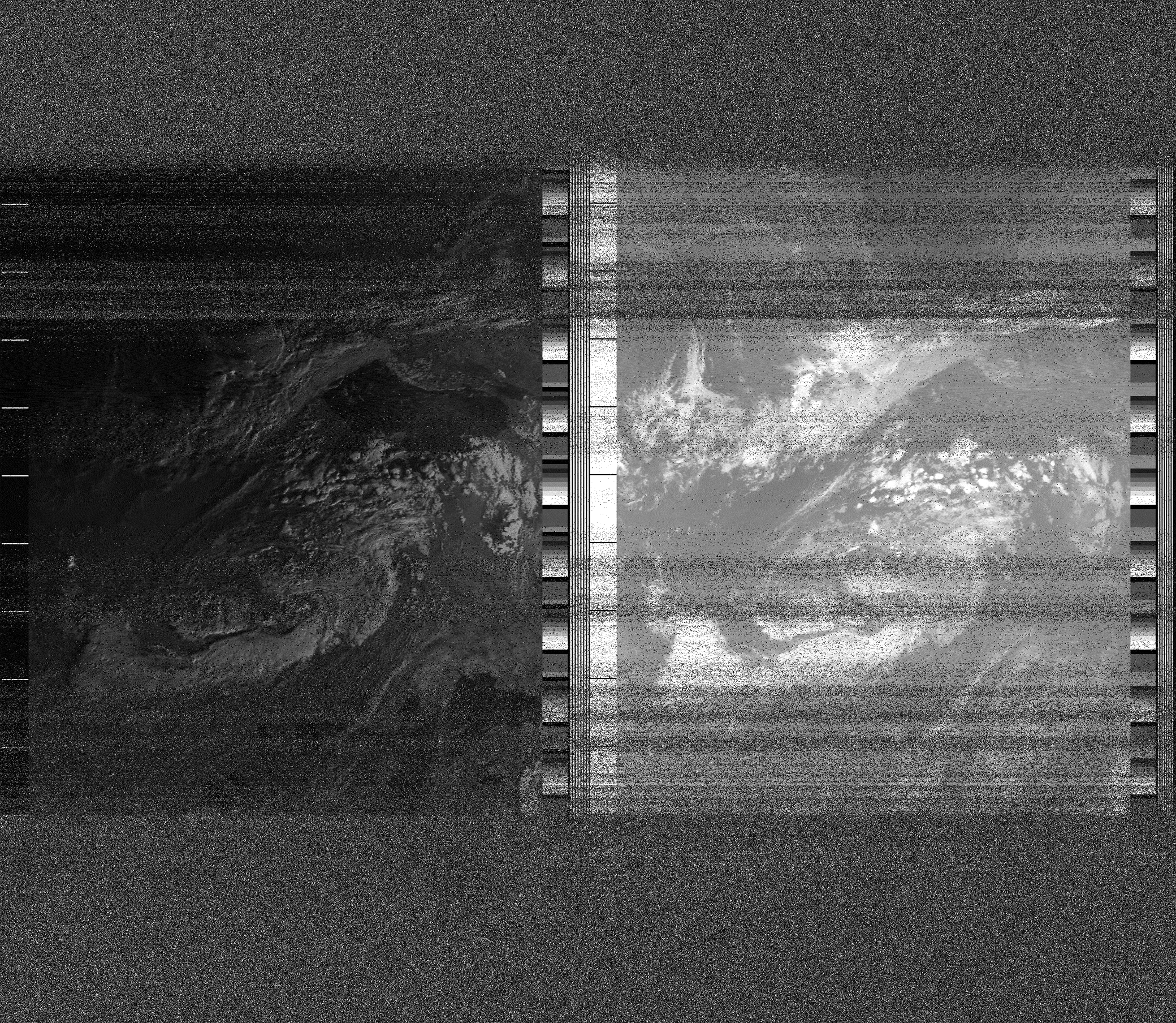 Pristine output with telemetry data withut cropping. Pristine images are
unenhanced, but normalised to produce images which represent,
as best as the software is able to, the original digital data. No attempt is made to temperature
normalise IR images. Disables gamma, sharpening, rotation, and other enhancements.